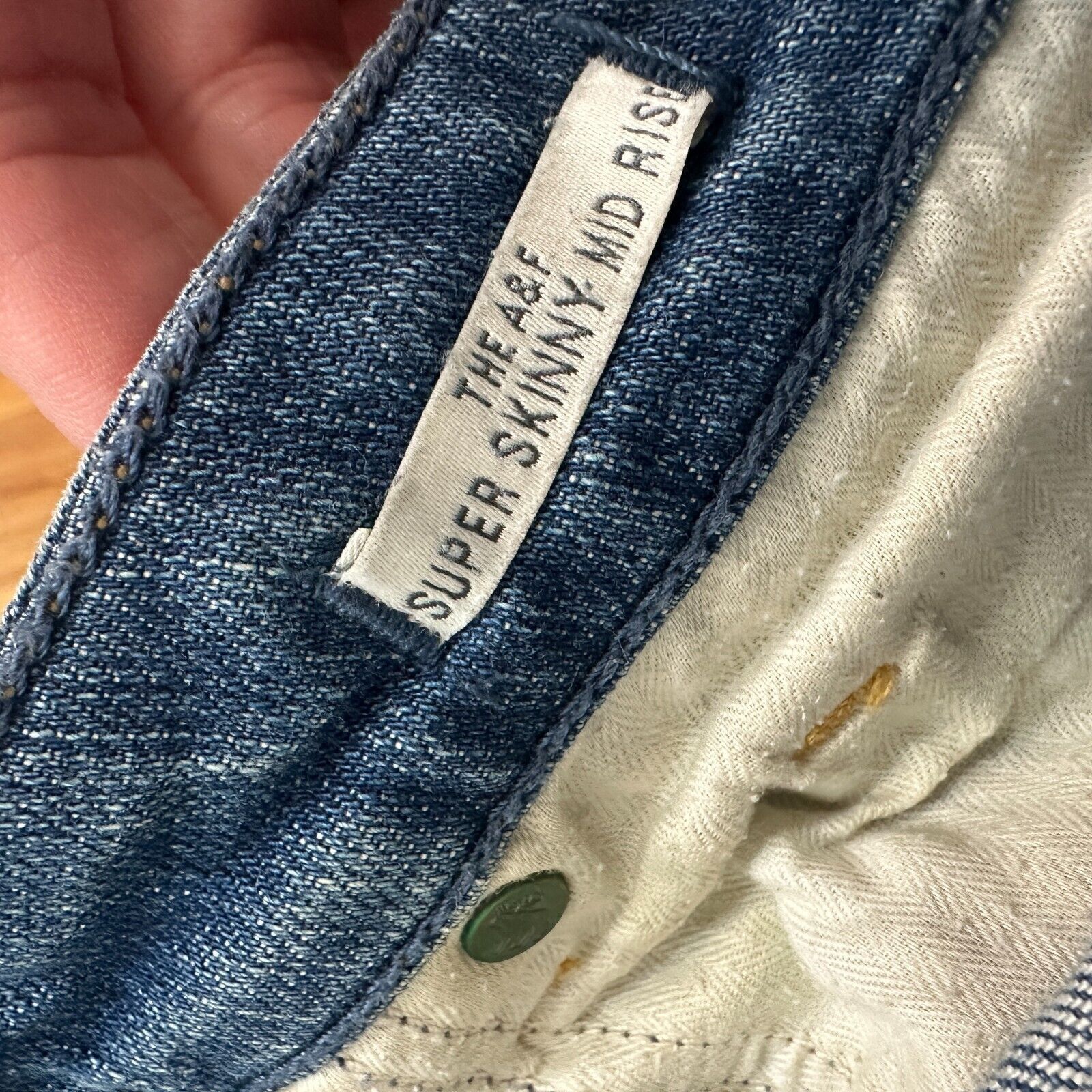 Abercrombie & Fitch Abercrombie & Fitch Blue Skinny Mid Rise Distress Jeans Size 28" / US 6 / IT 42 - 9 Thumbnail