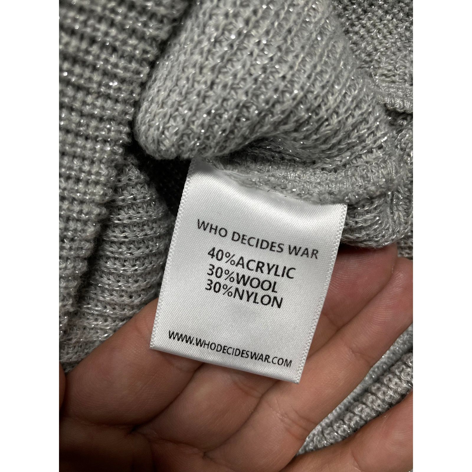 Who Decides War WDW Multi Pocket Hoodie Sweatshirt Grey Medium Used Size US M / EU 48-50 / 2 - 3 Thumbnail