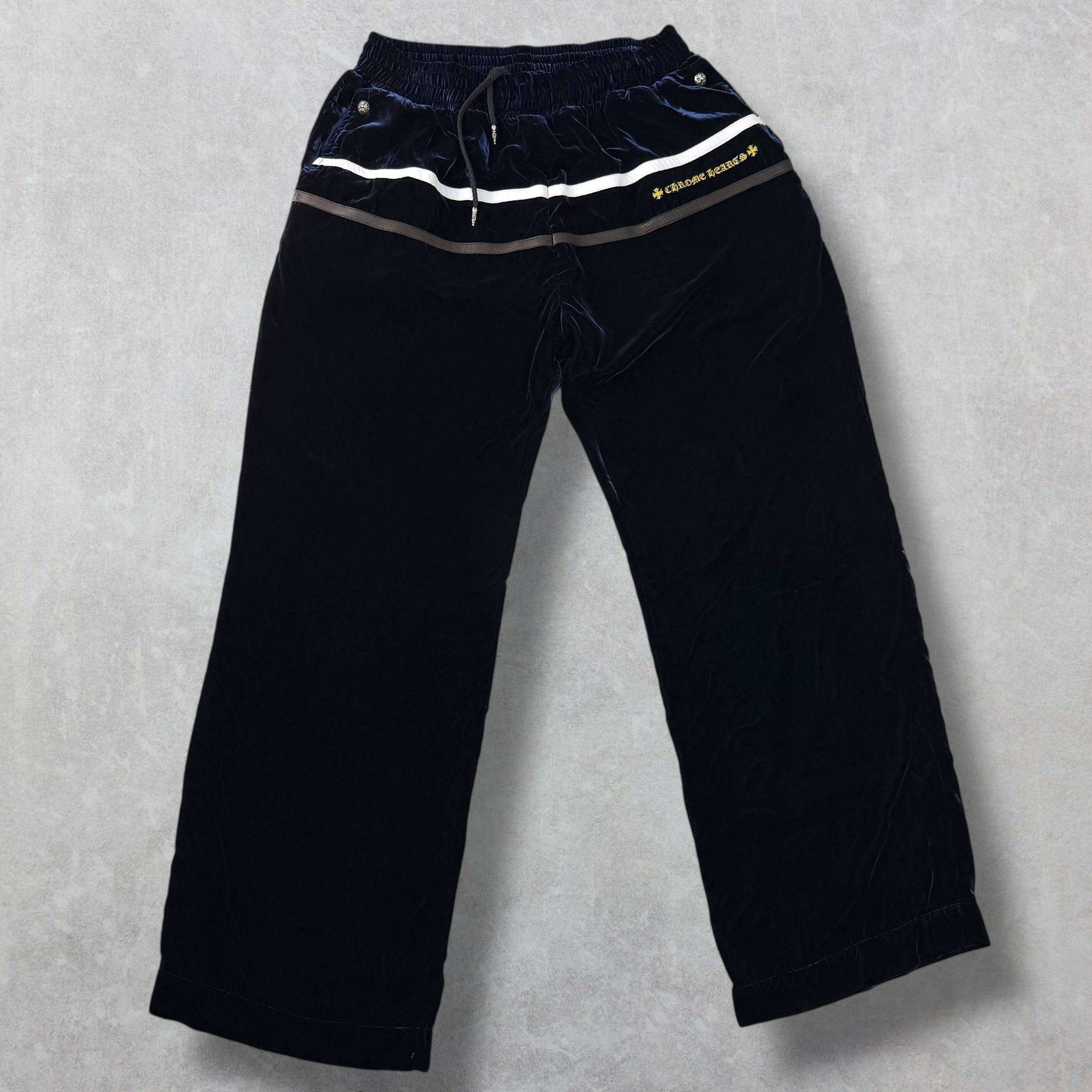 Chrome Hearts Chrome Hearts Y Not Velour Track Pants Black L Size US 32 / EU 48 - 2 Thumbnail