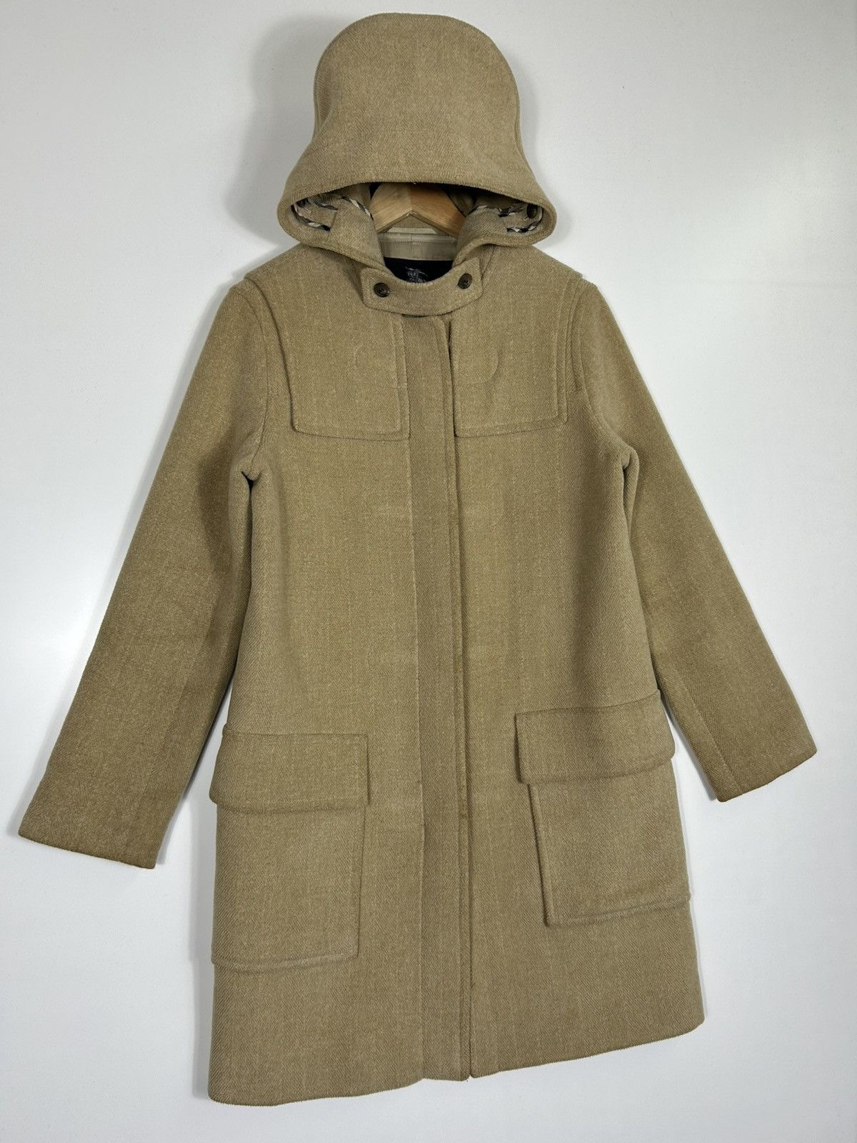 Burberry Burberry London Hooded Wool Coat Camel Beige Women’s Size 38 Size XS / US 0-2 / IT 36-38 - 2 Thumbnail