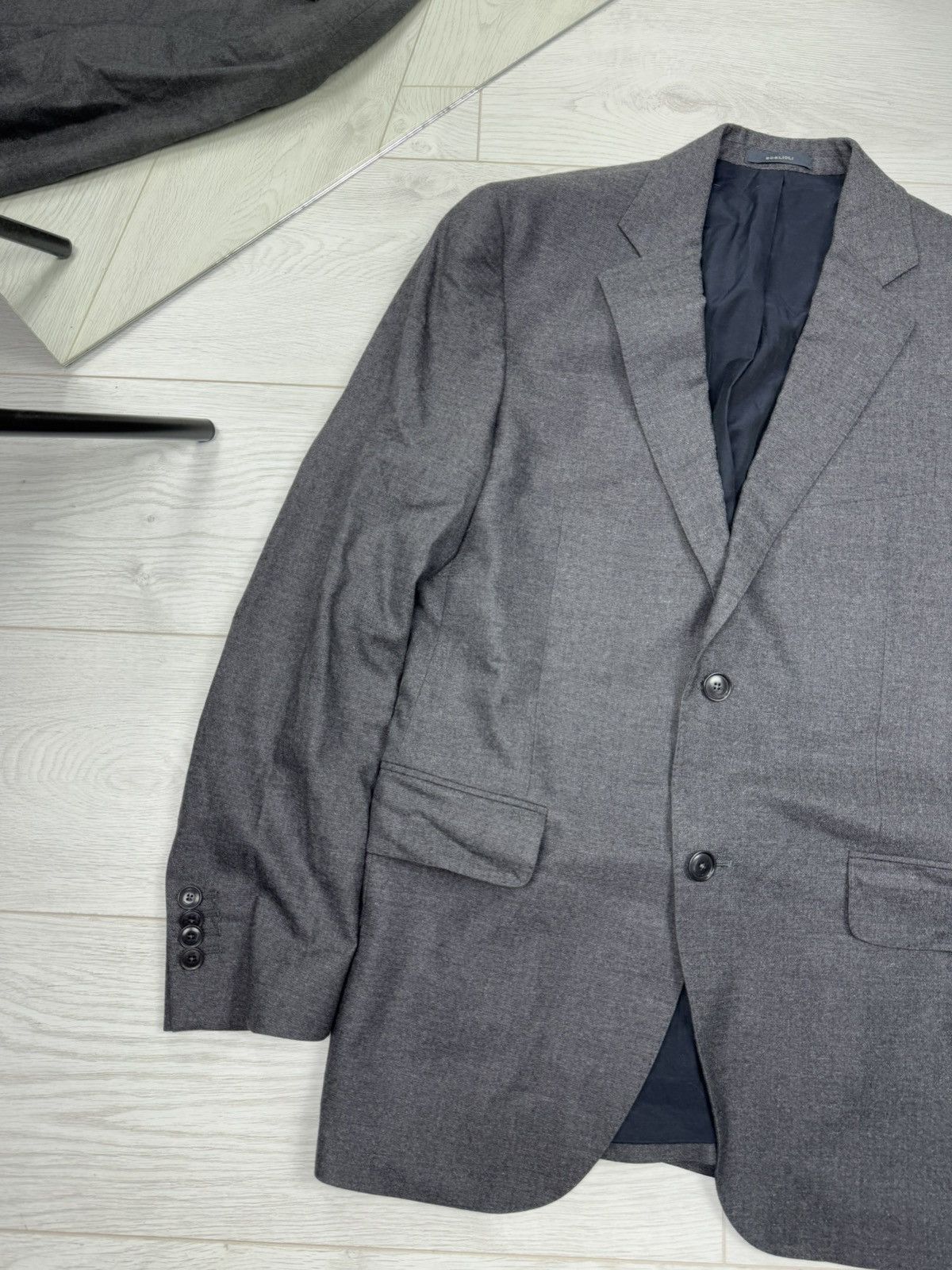 Boglioli Boglioli Dover Grey Wool Coat Blazer Jacket Size 46S - 2 Thumbnail