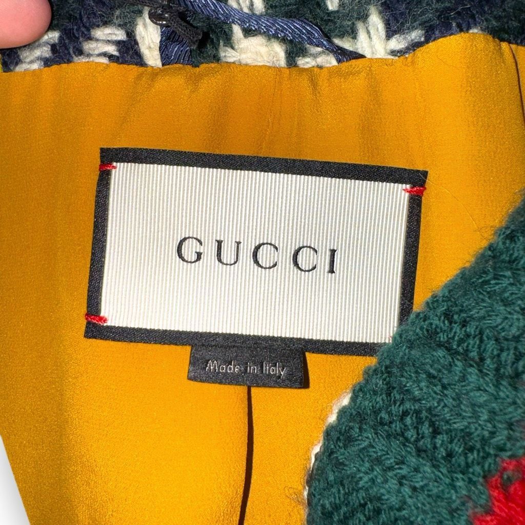 Gucci NWT Gucci Women’s Nuit/Nectarine Snap Wool Cardigan Sweater Sz 46 Large Size L / US 10 / IT 46 - 2 Thumbnail