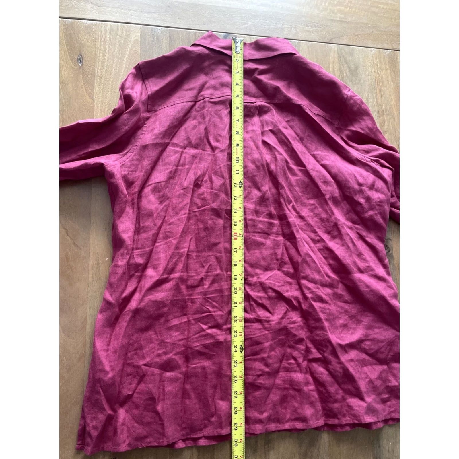 Talbots Talbots 100% Linen Blouse Womens Size 16 Pink Long Sleeve Button Up Shirt Size XXL / US 16-18 / IT 52-54 - 5 Thumbnail