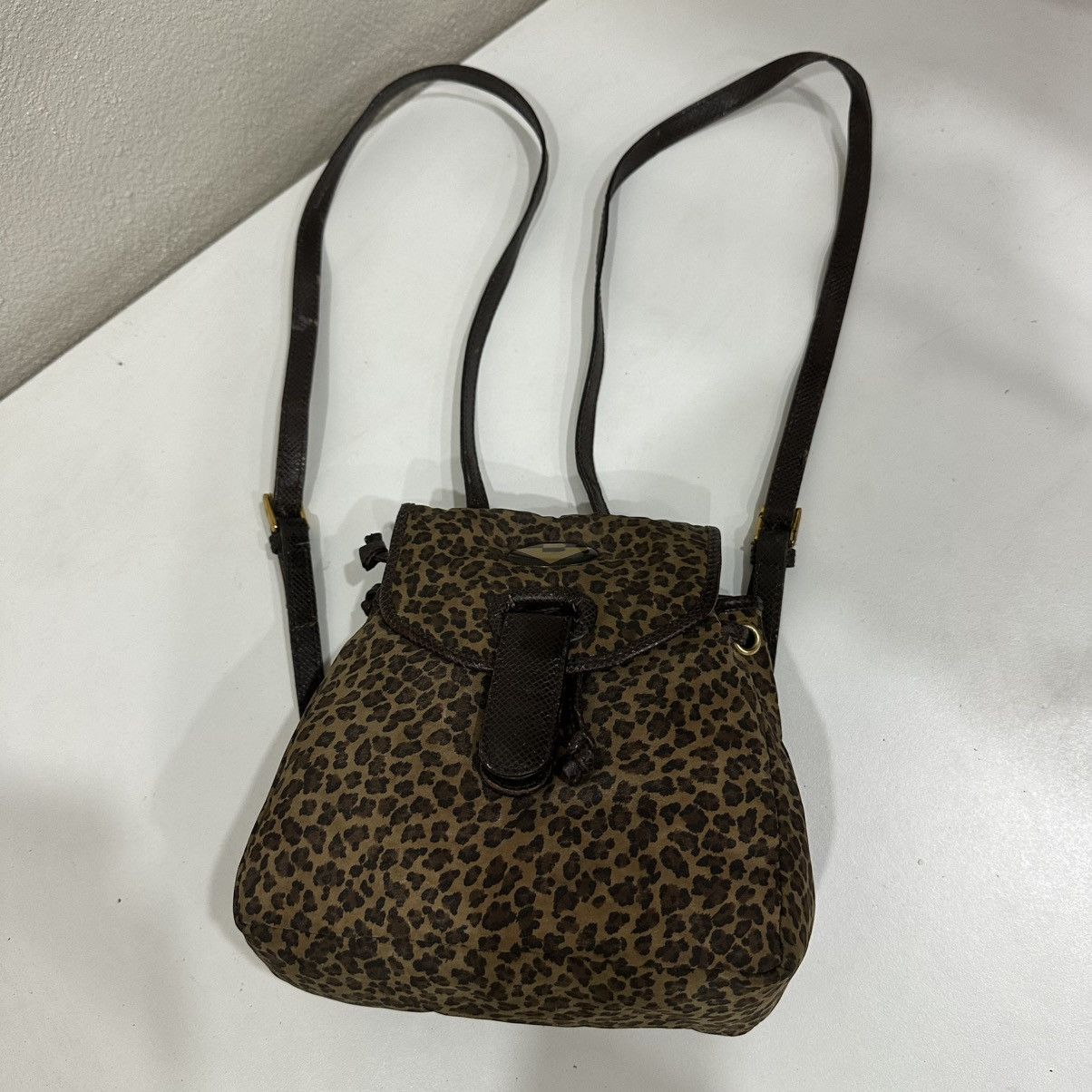 Bottega Veneta ‼️LASTDROP‼️VINTAGE BOTTEGA VENETA LEOPARD PRINT MINI BACKPACK Size ONE SIZE - 2 Thumbnail