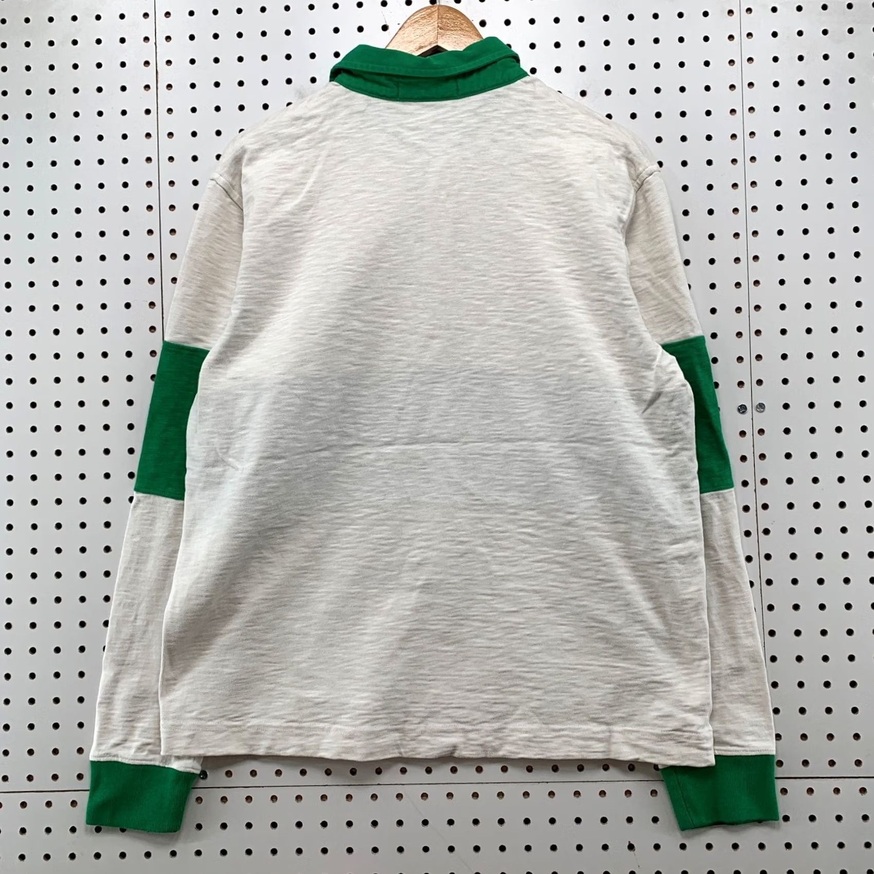 Vintage Boast Rugby Polo Shirt Mens M Green White Striped Collared Long Sleeve Polo Size US M / EU 48-50 / 2 - 2 Thumbnail