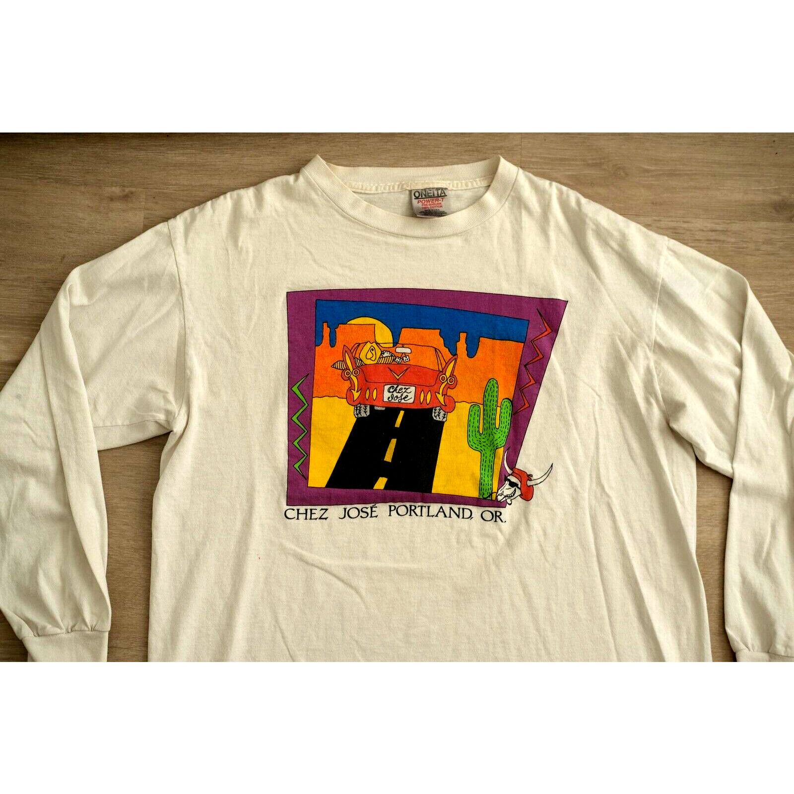 Other Vintage 90s Oneta Chez José Portland Cartoon Car Tee L Size US L / EU 52-54 / 3 - 1 Thumbnail