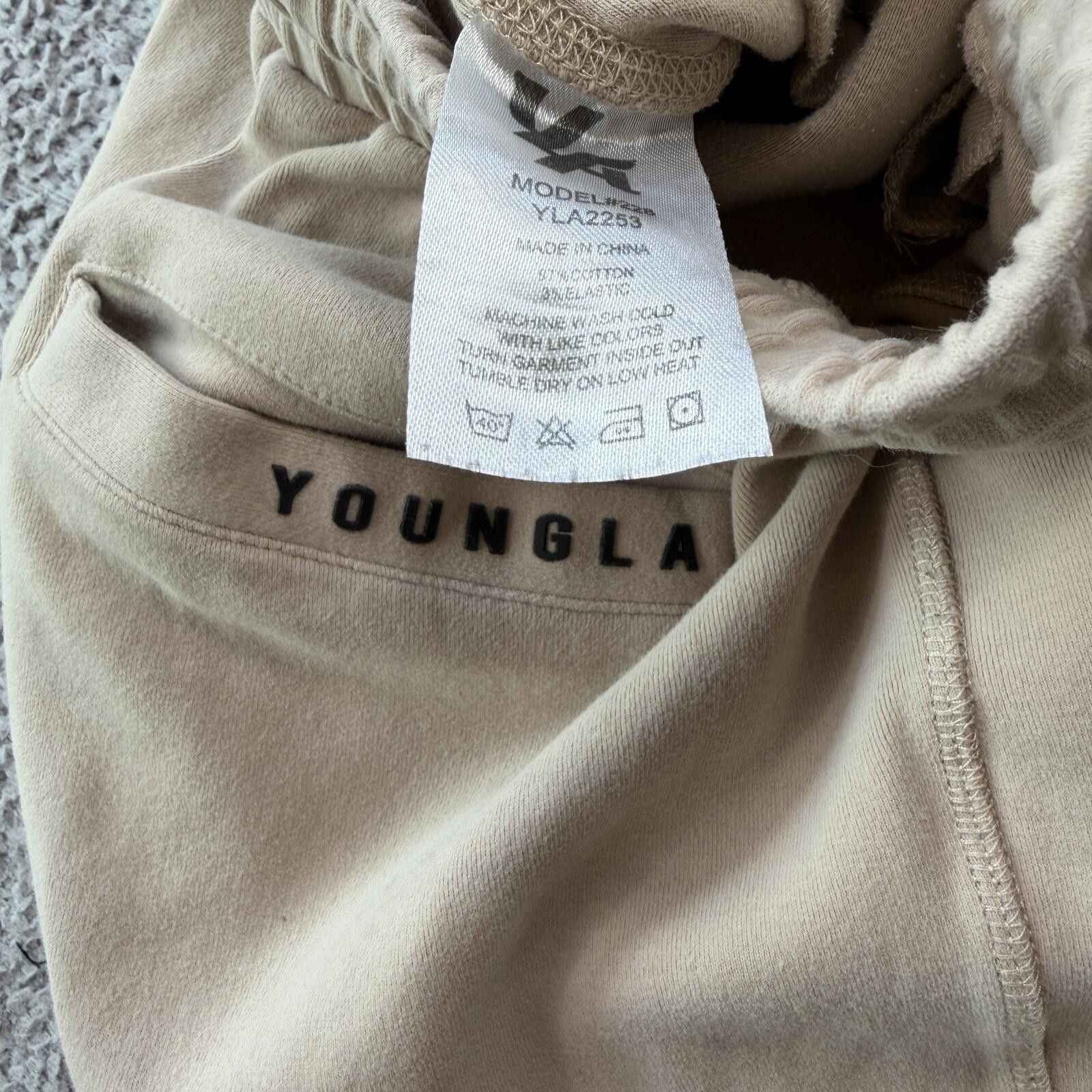 YoungLA YoungLA #228 Beige Joggers Mens S Sweatpants Gym 2253 Size US 30 / EU 46 - 8 Thumbnail