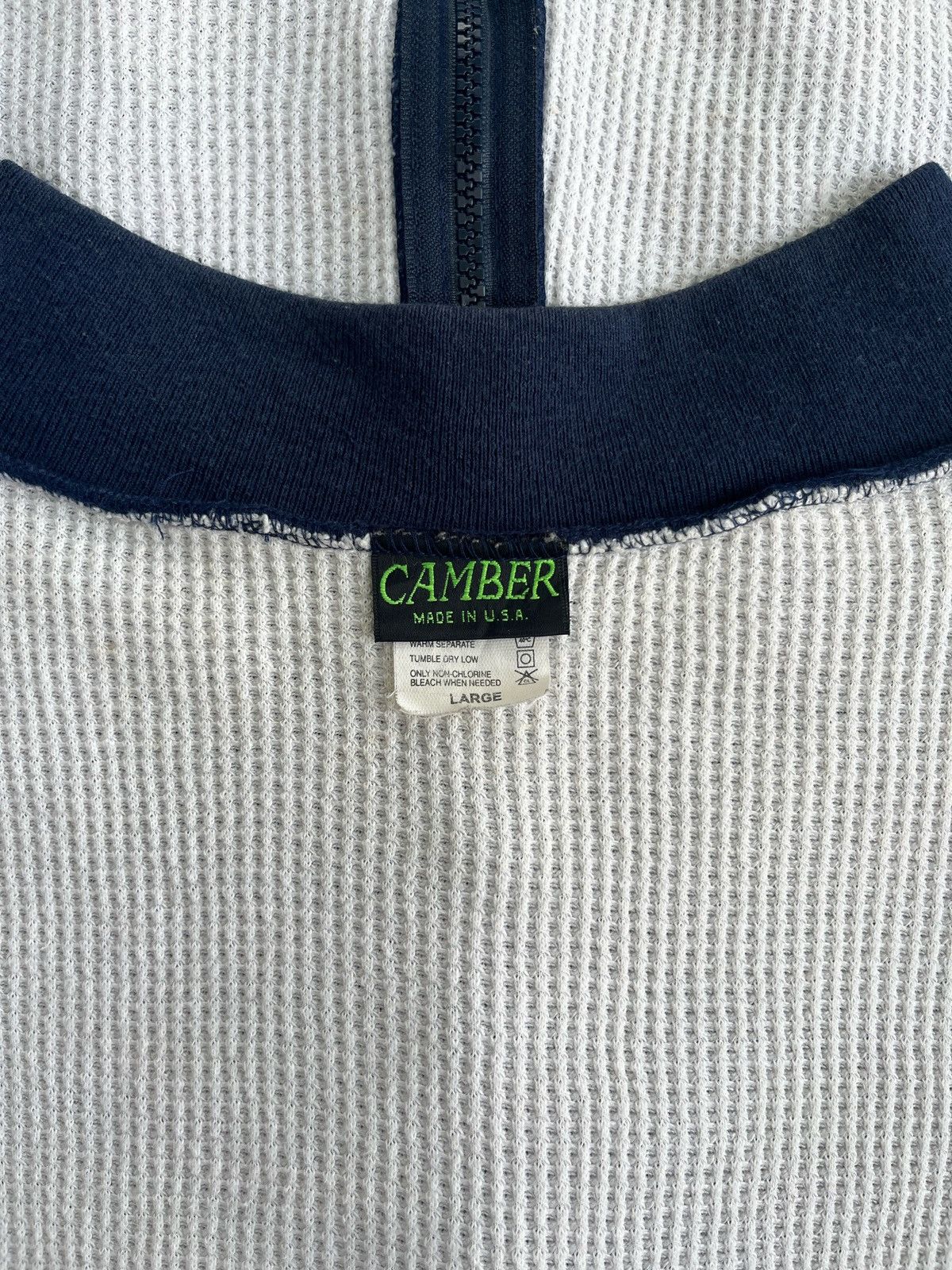 Camber 90’s Camber Thermal Zip Up Faded Sweater Size US L / EU 52-54 / 3 - 3 Thumbnail