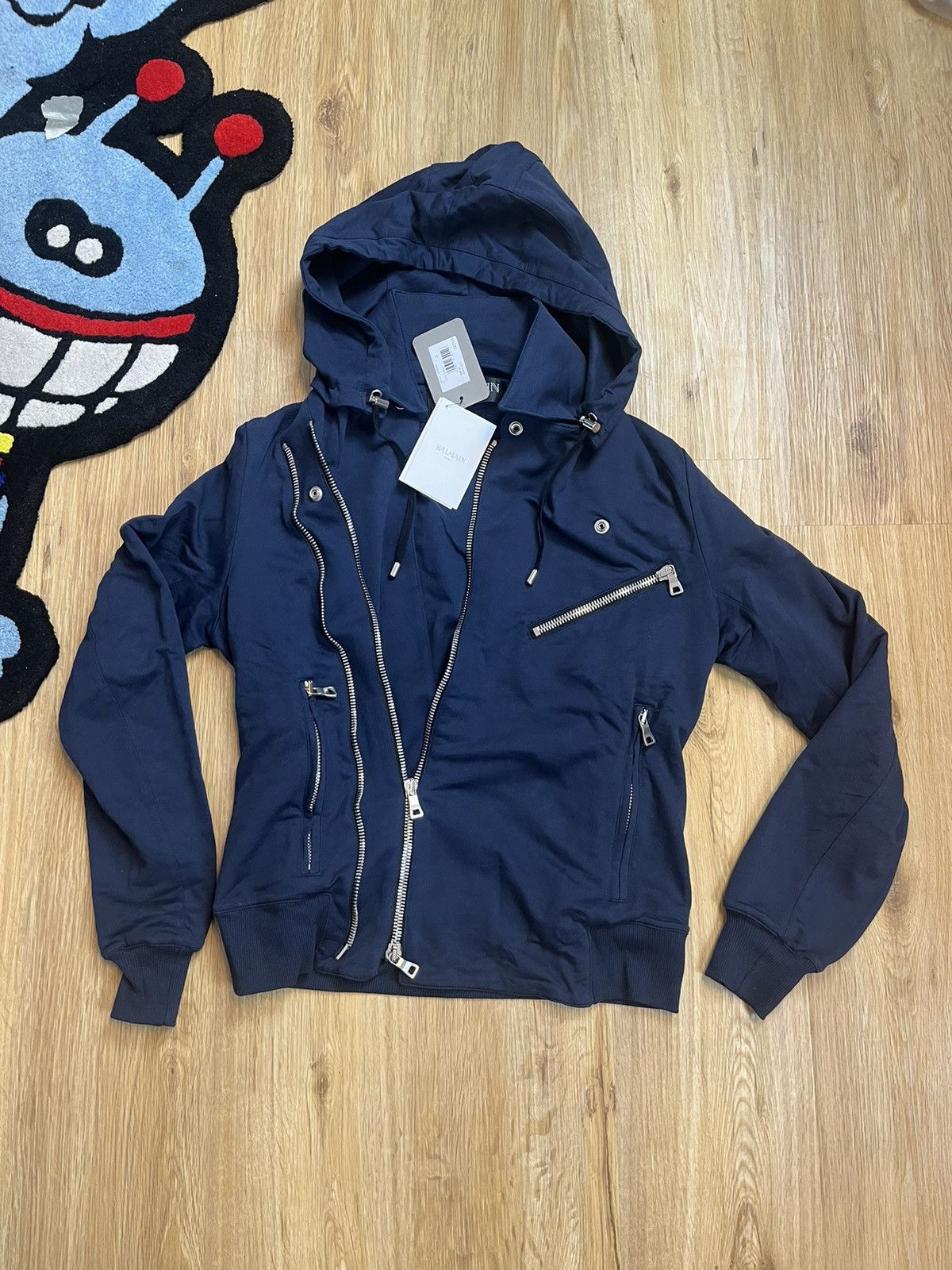 Pre-owned Balmain New 2010s  Zipper Hoodie In Black