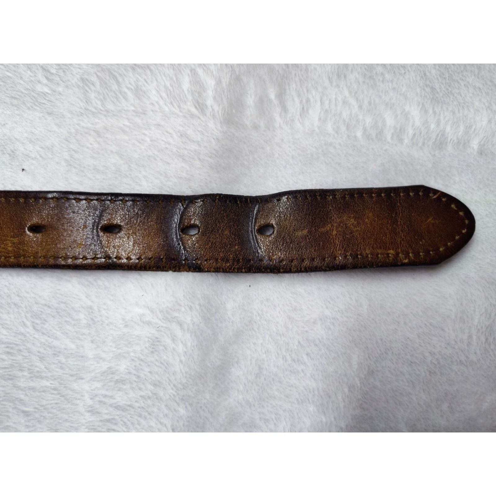 Vintage VINTAGE Leather Belt 1960s Unisex Brown Braided Weave Waist Size 30-33 Hippy Style Size ONE SIZE - 2 Thumbnail