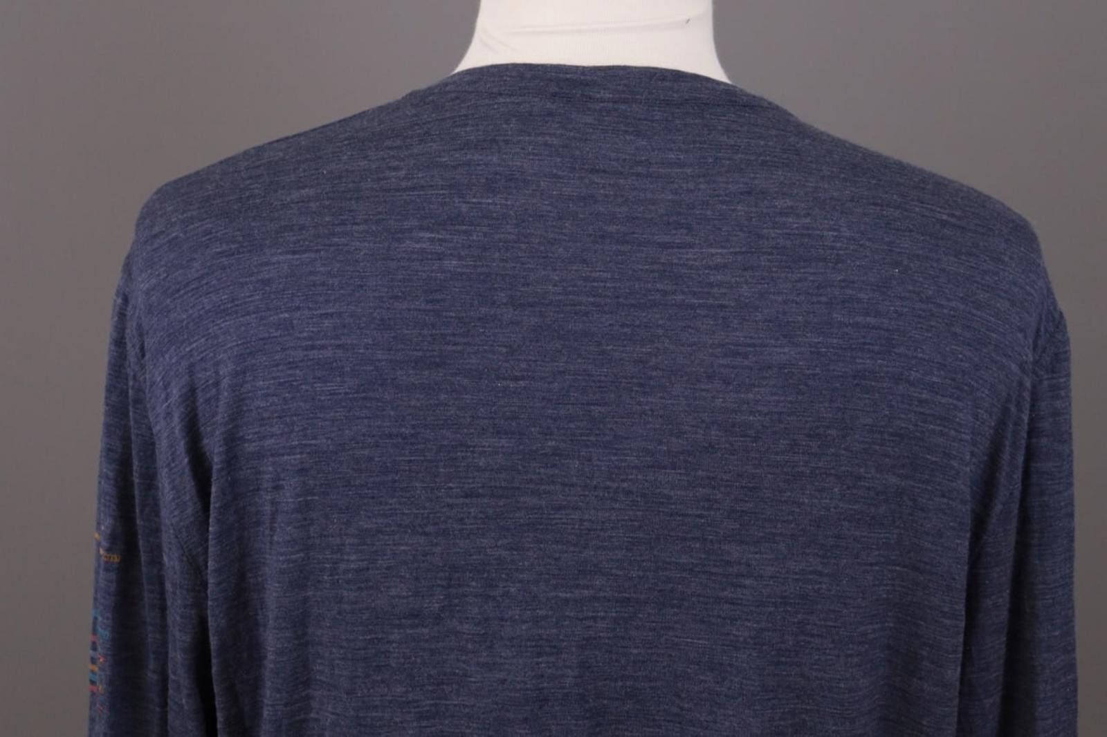 Icebreaker Icebreaker Merino Blue Striped Wool Crew Shirt Size XL Size US XL / EU 56 / 4 - 11 Thumbnail