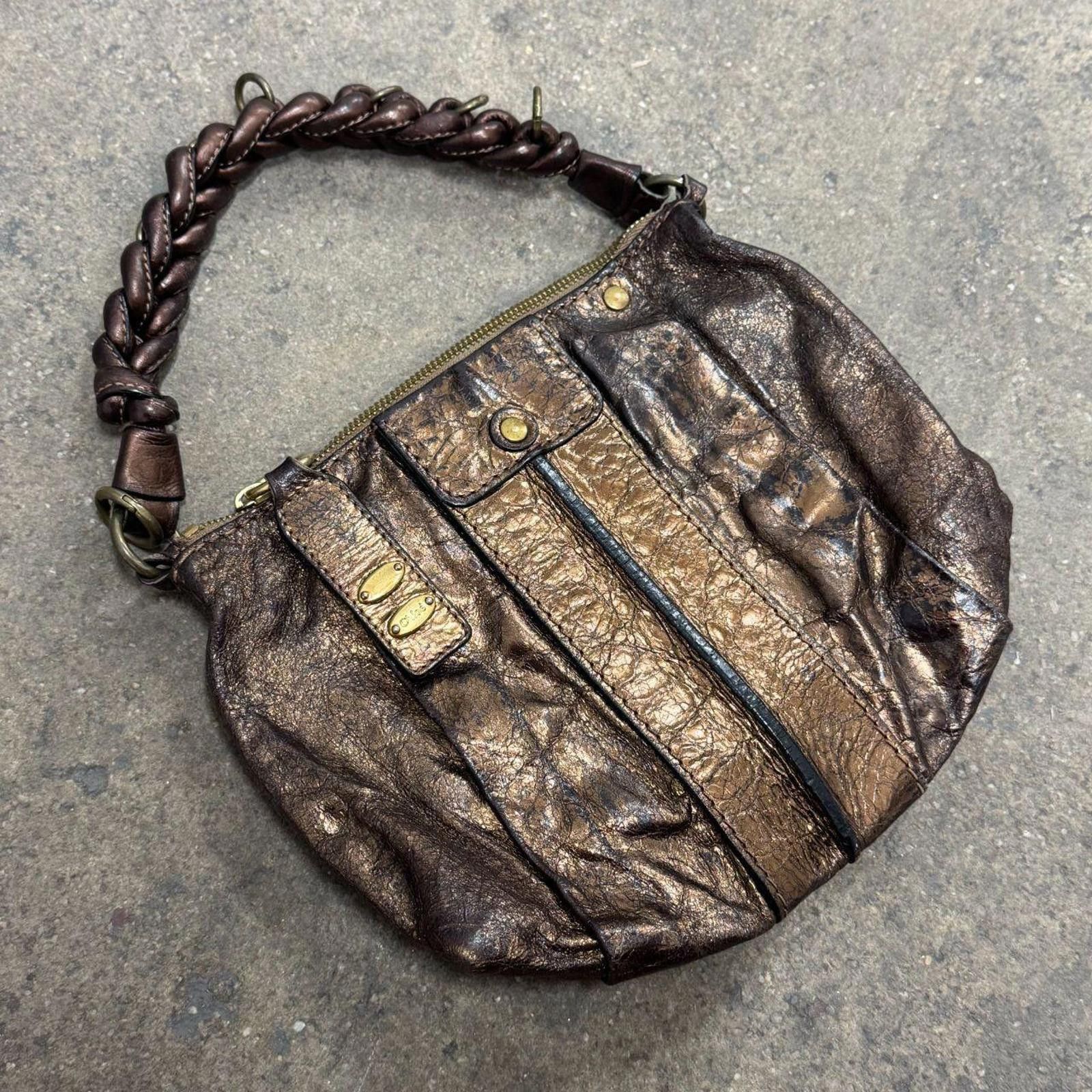 chloma RARE Vintage Chloé Leather Bag - Metallic Bronze Y2K Size ONE SIZE - 2 Thumbnail