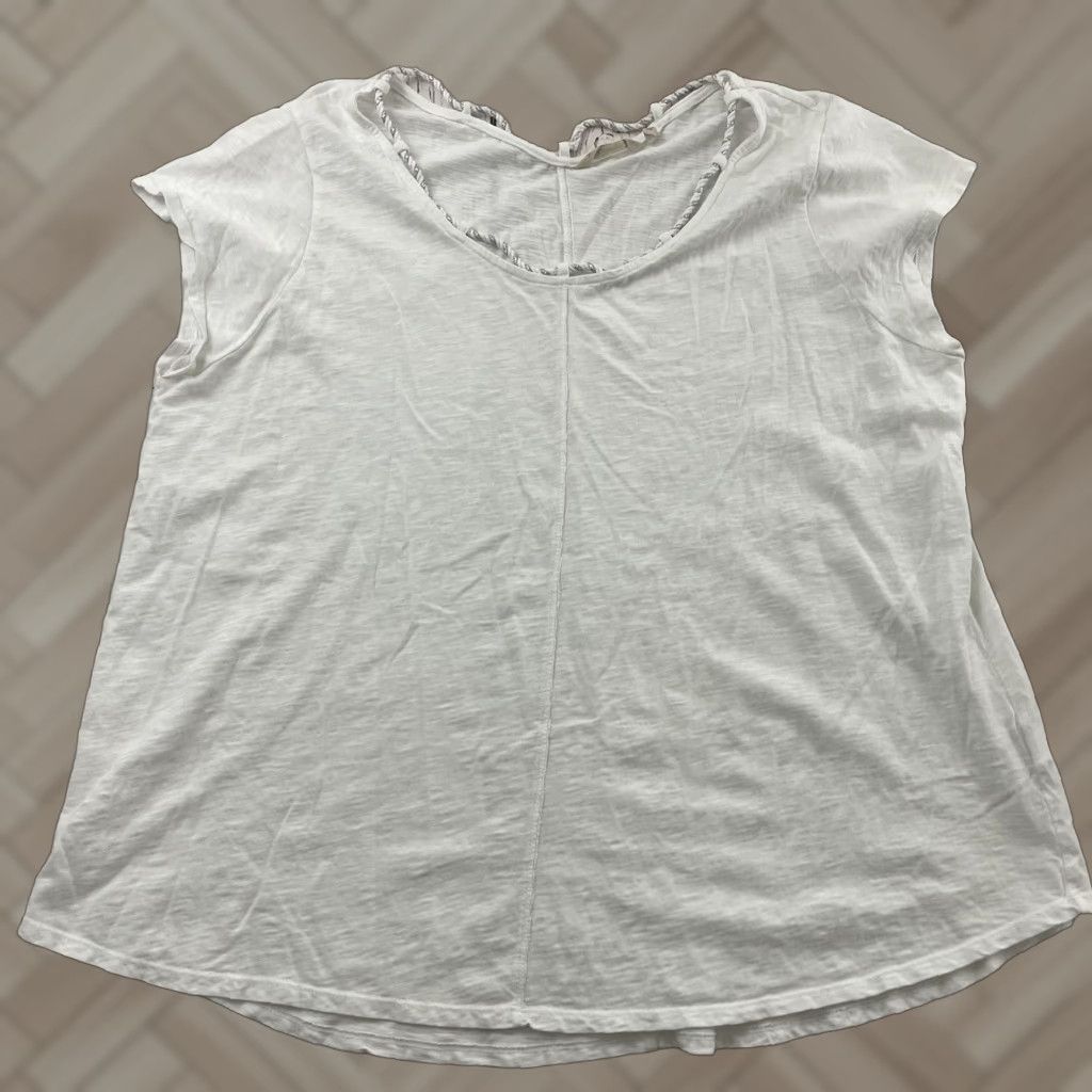 Soft Surroundings Soft Surroundings White Short Sleeve T Shirt Women's 2X Plus Size Shirt Women White 2X Size XXL / US 16-18 / IT 52-54 - 1 Thumbnail