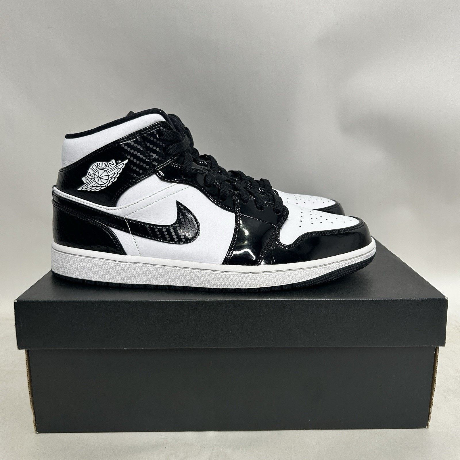 Jordan Brand Nike Air Jordan 1 Retro Mid SE “All-Star/Carbon Fiber” Size US 12 / EU 45 - 3 Thumbnail