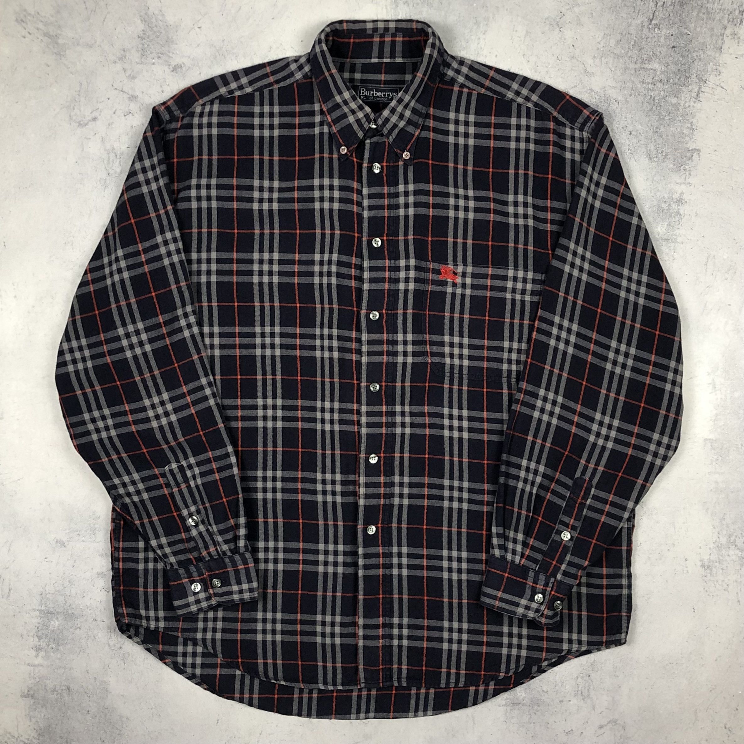 Vintage Burberrys of London Nova Check Plaid Shirt vntg