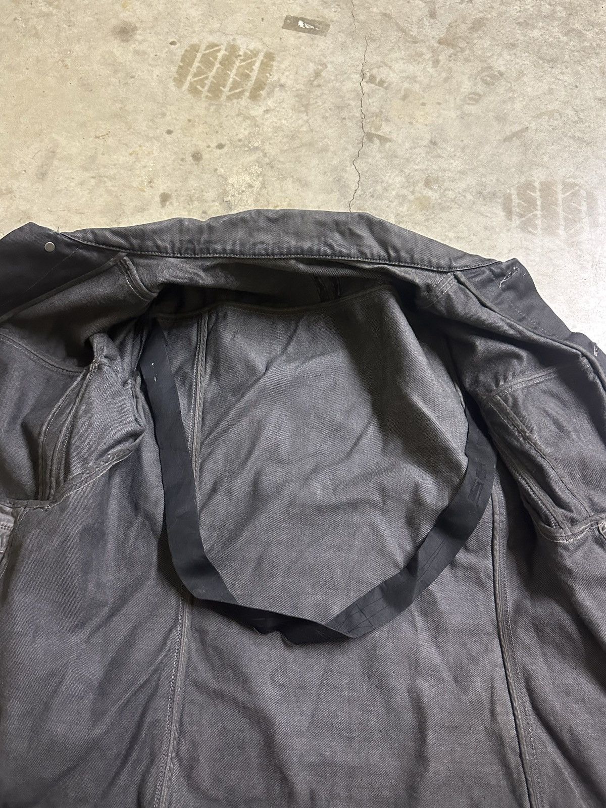 Rick Owens × Rick Owens Drkshdw Rick Owens Black Wax Denim Trucker Jacket Size US L / EU 52-54 / 3 - 5 Thumbnail