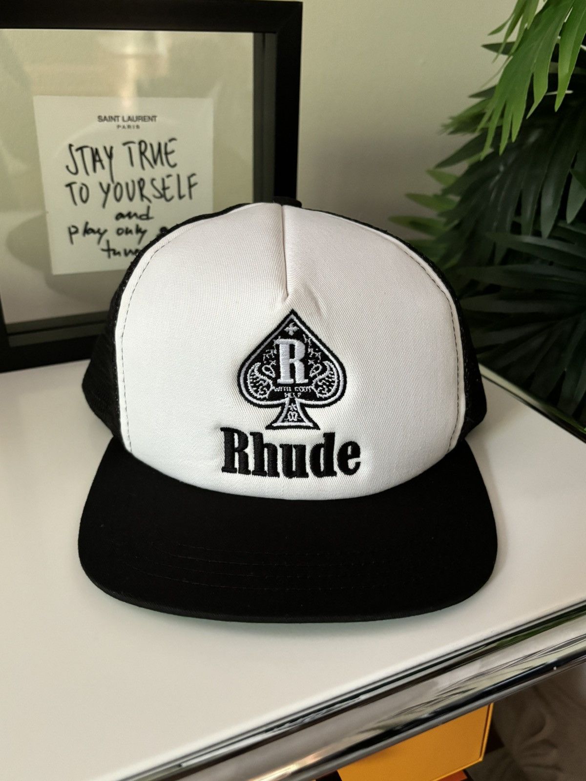 image of Rhude “ Ace Of Spades ” Hat in Black, Men's