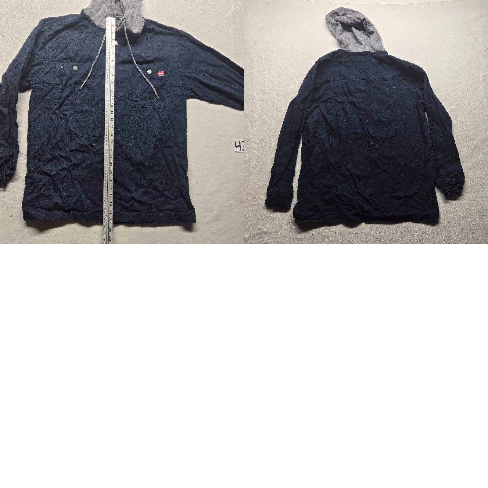 Wrangler Wrangler Shirt Jacket Black Hooded Snap Button Lined Adult Men Medium Quilted Pockets Fall Winter Vintage: No Size US M / EU 48-50 / 2 - 8 Thumbnail