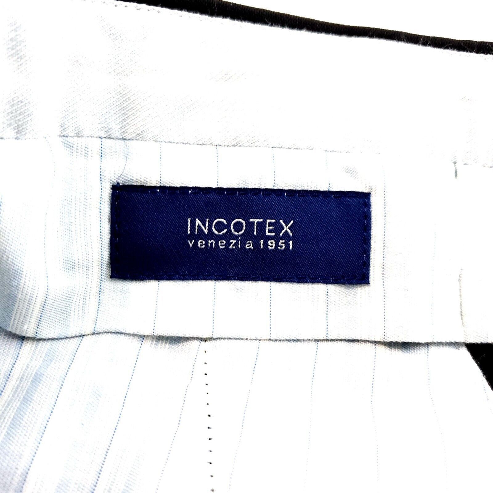 Incotex Incotex Venezia 1951 Super 120s Wool Flat Front Black Dress Size 40R - 5 Thumbnail