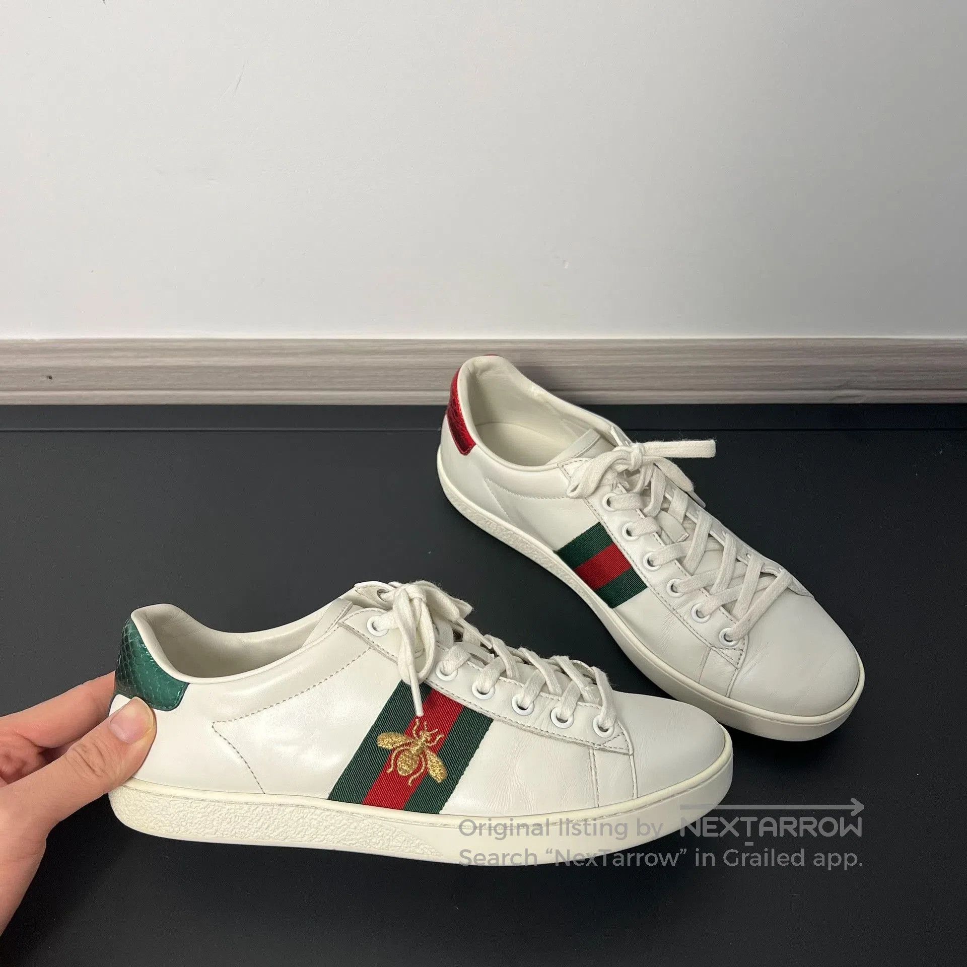 Gucci gucci white bee platform sneakers size 37.5. Size US 7.5 / IT 37.5 - 3 Thumbnail
