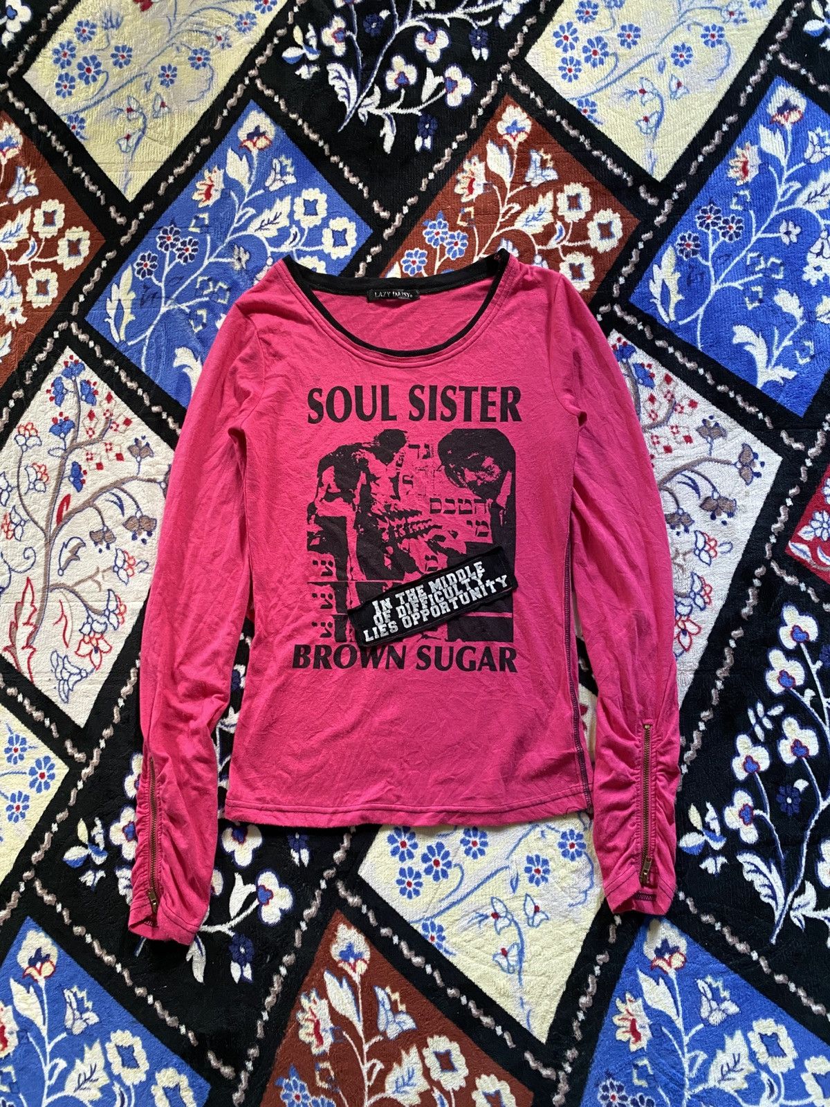 If Six Was Nine Lazy Daisy Bondage Zip Punk Longsleeve Size US M / EU 48-50 / 2 - 1 Thumbnail