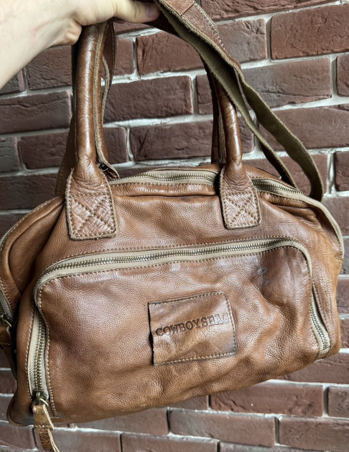 Genuine Leather Vintage Cowboysbag Leather Crossbody/Shoulder Big Bag Size ONE SIZE - 1 Thumbnail
