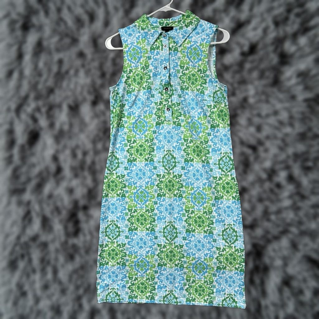 Talbots Talbots Dress S Medallion Tiles Preppy Office Church Polished Classic Summer Size S / US 4 / IT 40 - 1 Thumbnail