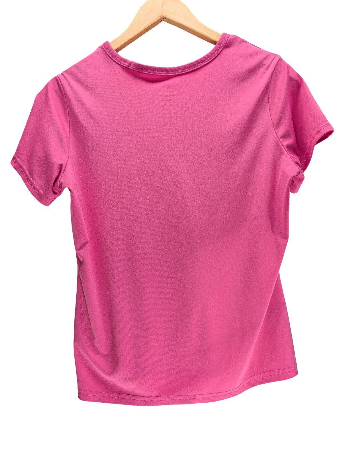 Adidas Adidas Athletic Tee Medium Climalite VNeck Pink Short Sleeve Size M / US 6-8 / IT 42-44 - 2 Thumbnail