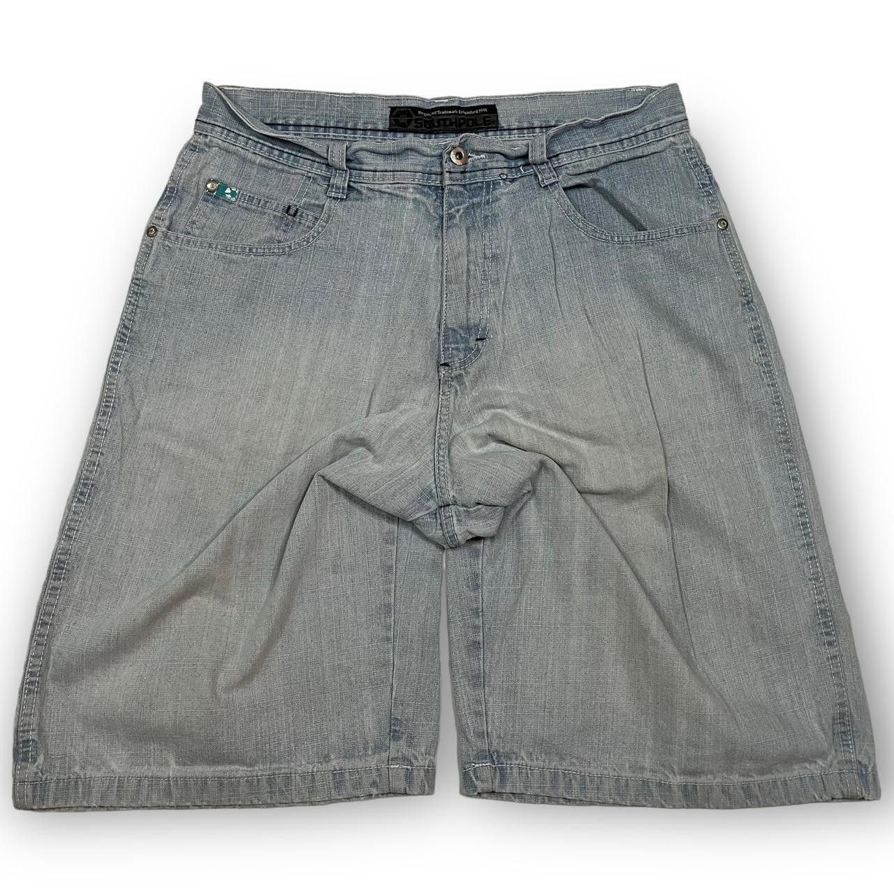 Southpole Southpole Men's Blue and White Shorts Size US 34 / EU 50 - 5 Thumbnail