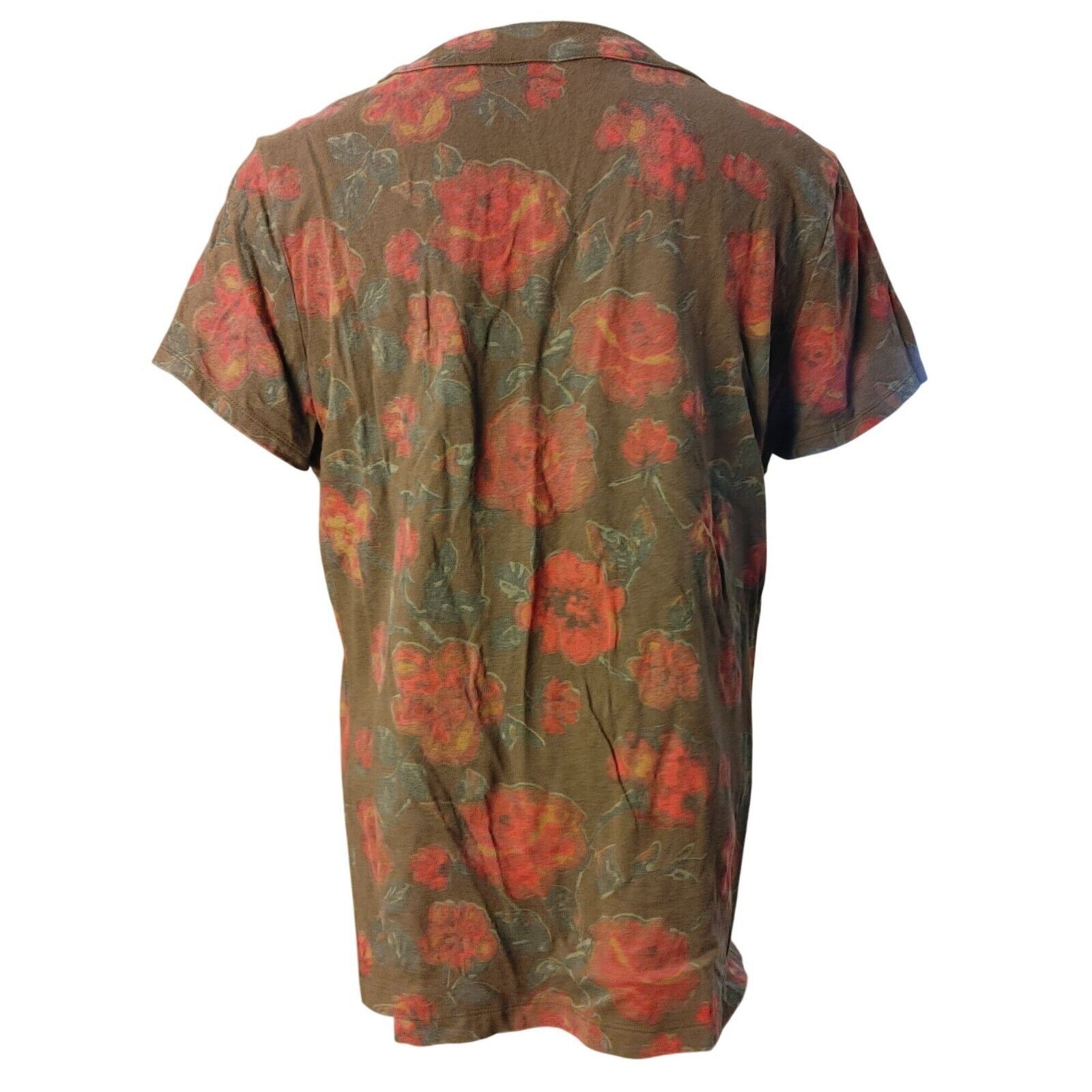 Croft & Barrow Croft & Barrow Women's Floral Brown/Orange Round Neck T-Shir Size XL / US 12-14 / IT 48-50 - 2 Thumbnail