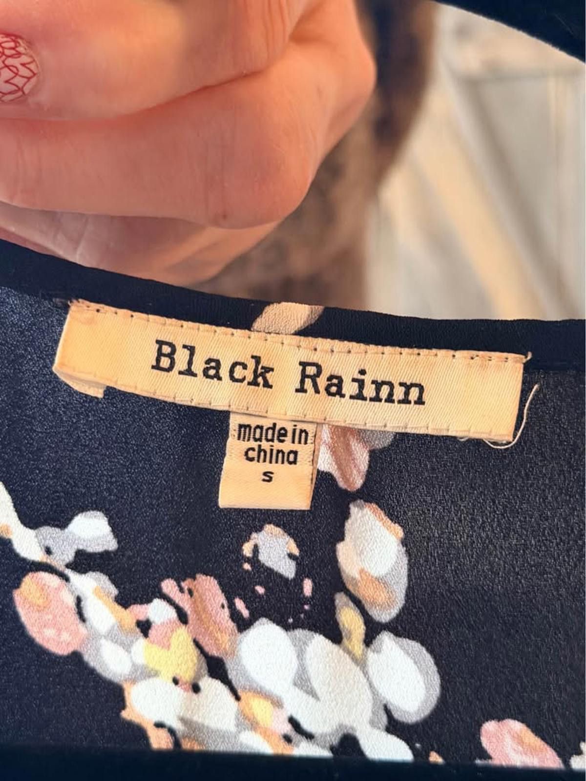 Black Noise White Rain Black Floral Kimono with Fringe Detail Size Small Size S / US 4 / IT 40 - 2 Thumbnail