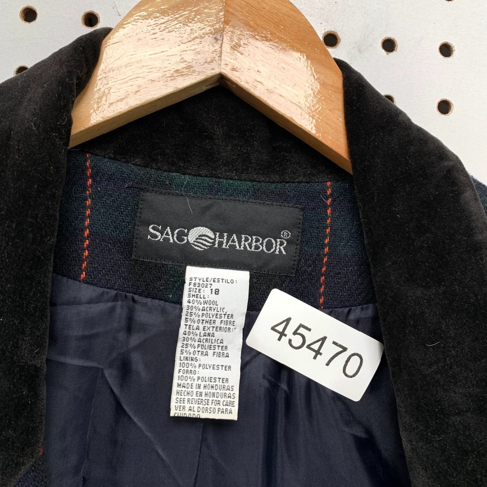 Vintage VINTAGE Sag Harbor Blazer Wool Plaid Green Womens Size 18 Jacket Single-Breasted Notch Lapel Dressy Business Casual 1 Piece Size XXL / US 16-18 / IT 52-54 - 4 Thumbnail