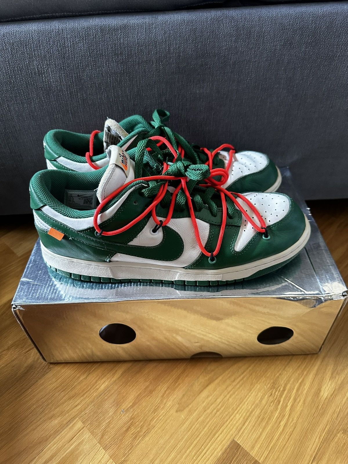 Nike × Off-White Nike x Off White dunk green Size US 10 / EU 43 - 3 Thumbnail