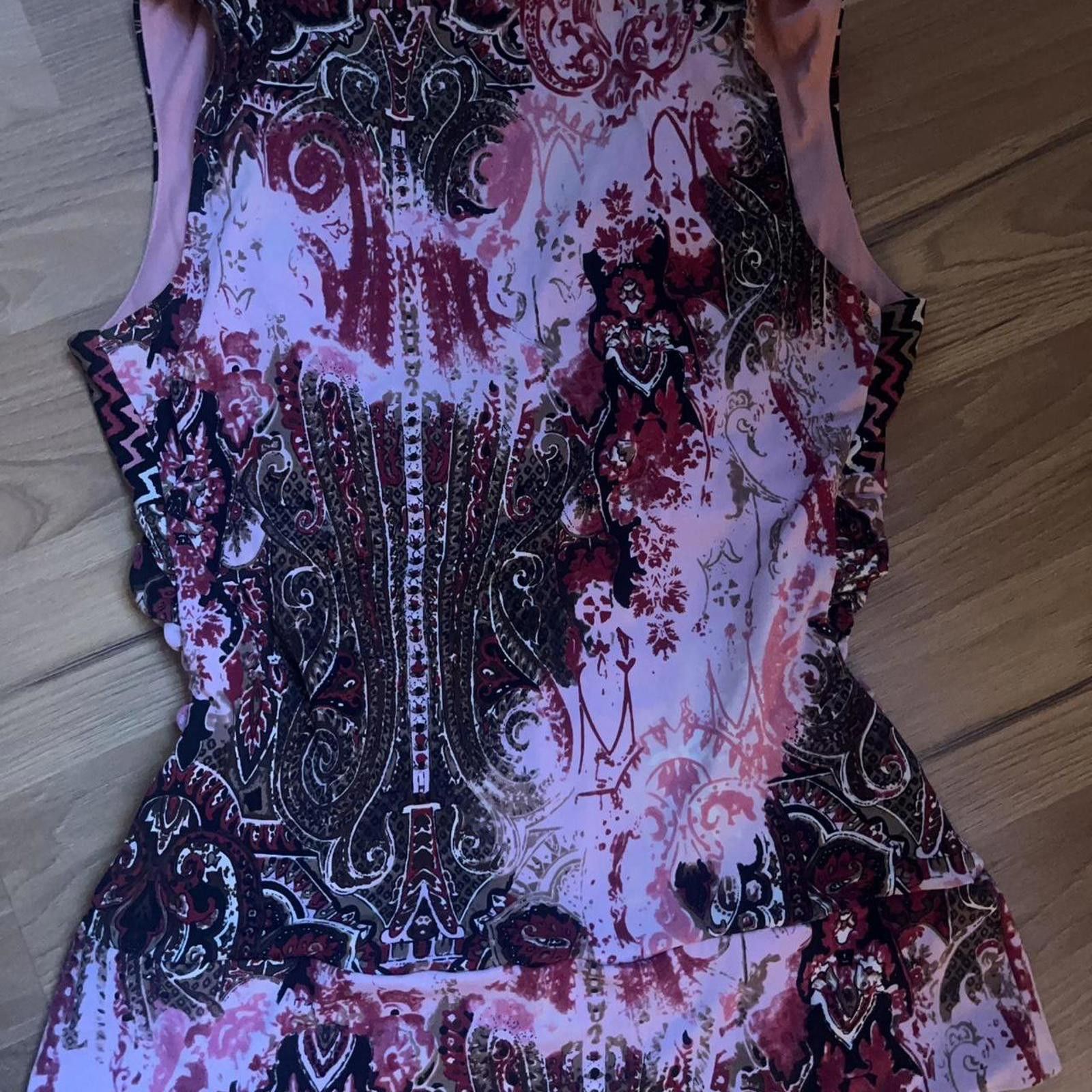 Other Pink and black paisley print top with ruffle detail #paisley Size M / US 6-8 / IT 42-44 - 7 Thumbnail
