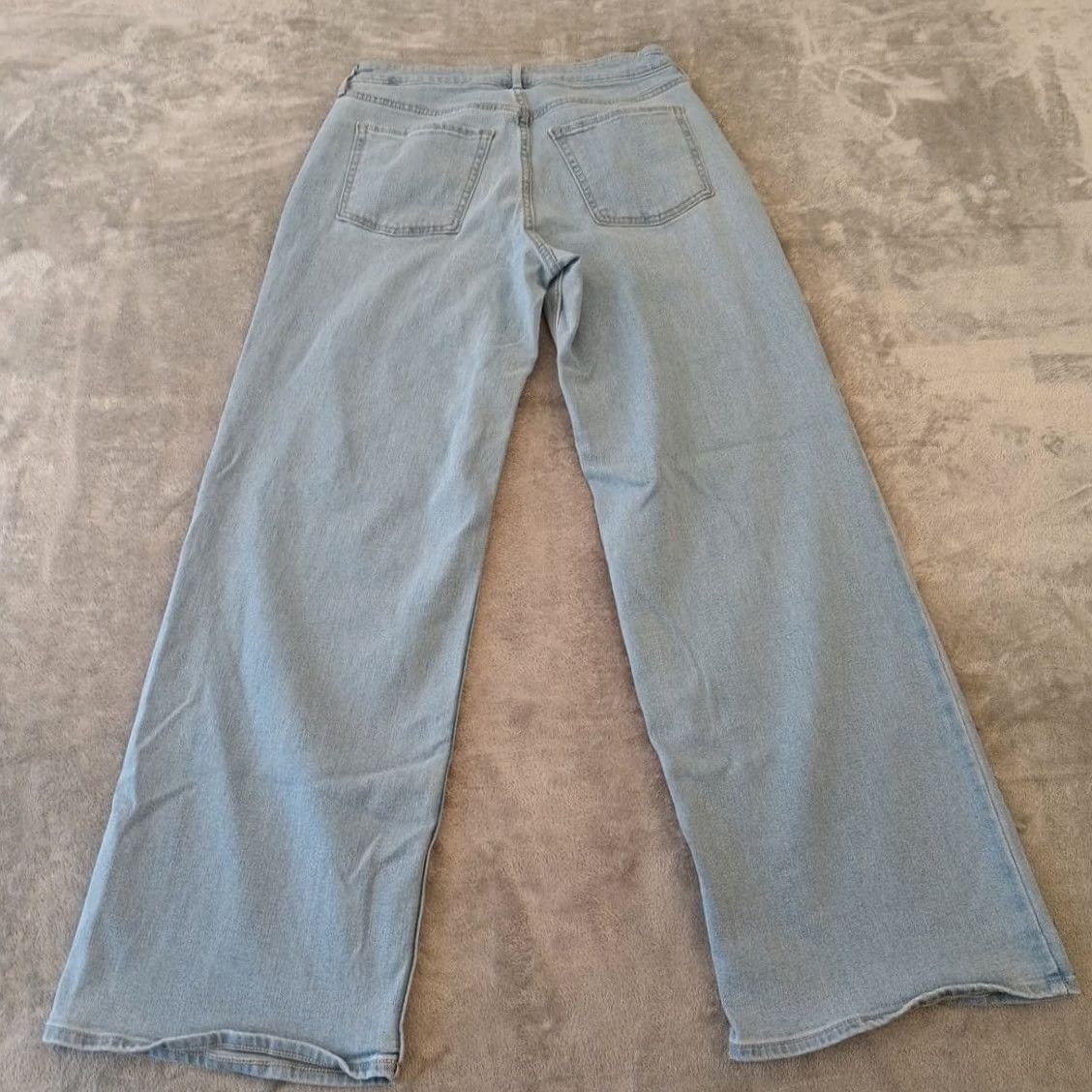 Old Navy Old Navy Jeans Womens Size 8 Blue Light Wash Stretch Wide-Leg 28x30 Denim Regular Inseam 30 Size 30" / US 8 / IT 44 - 2 Thumbnail