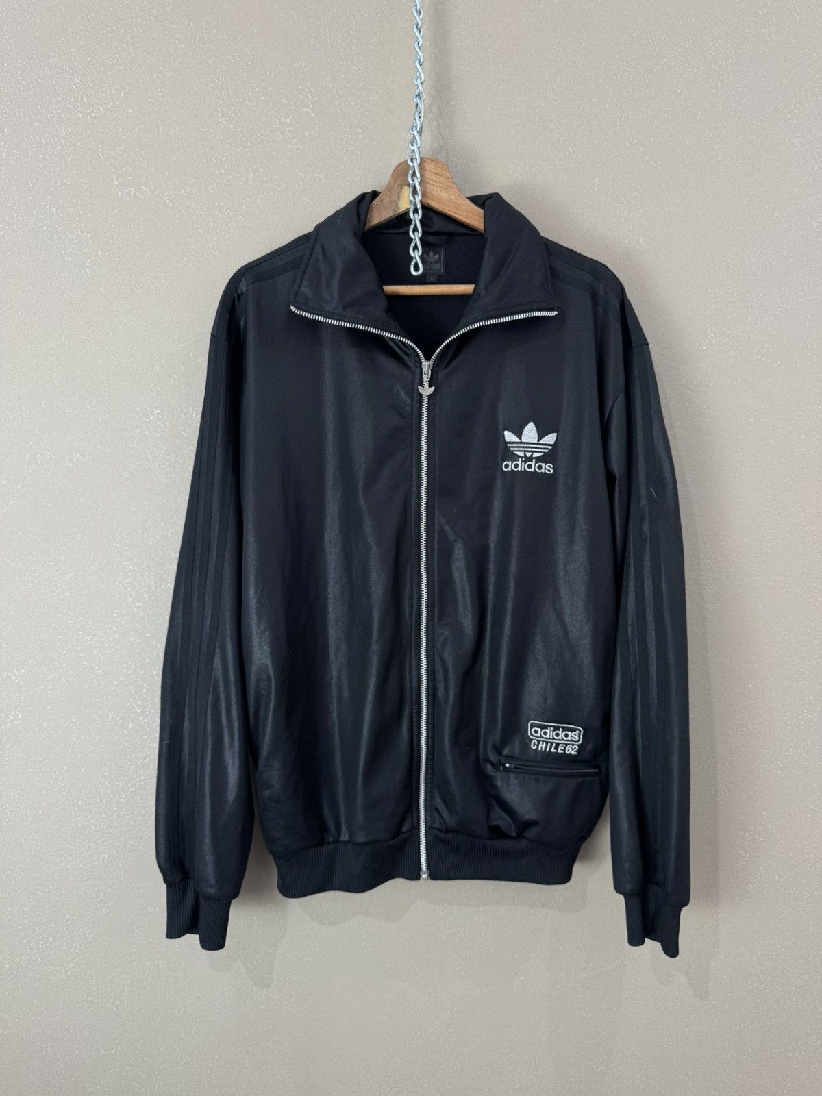 Adidas Vintage Adidas Chile 62 Limited Track Jacket Black Size US L / EU 52-54 / 3 - 1 Thumbnail