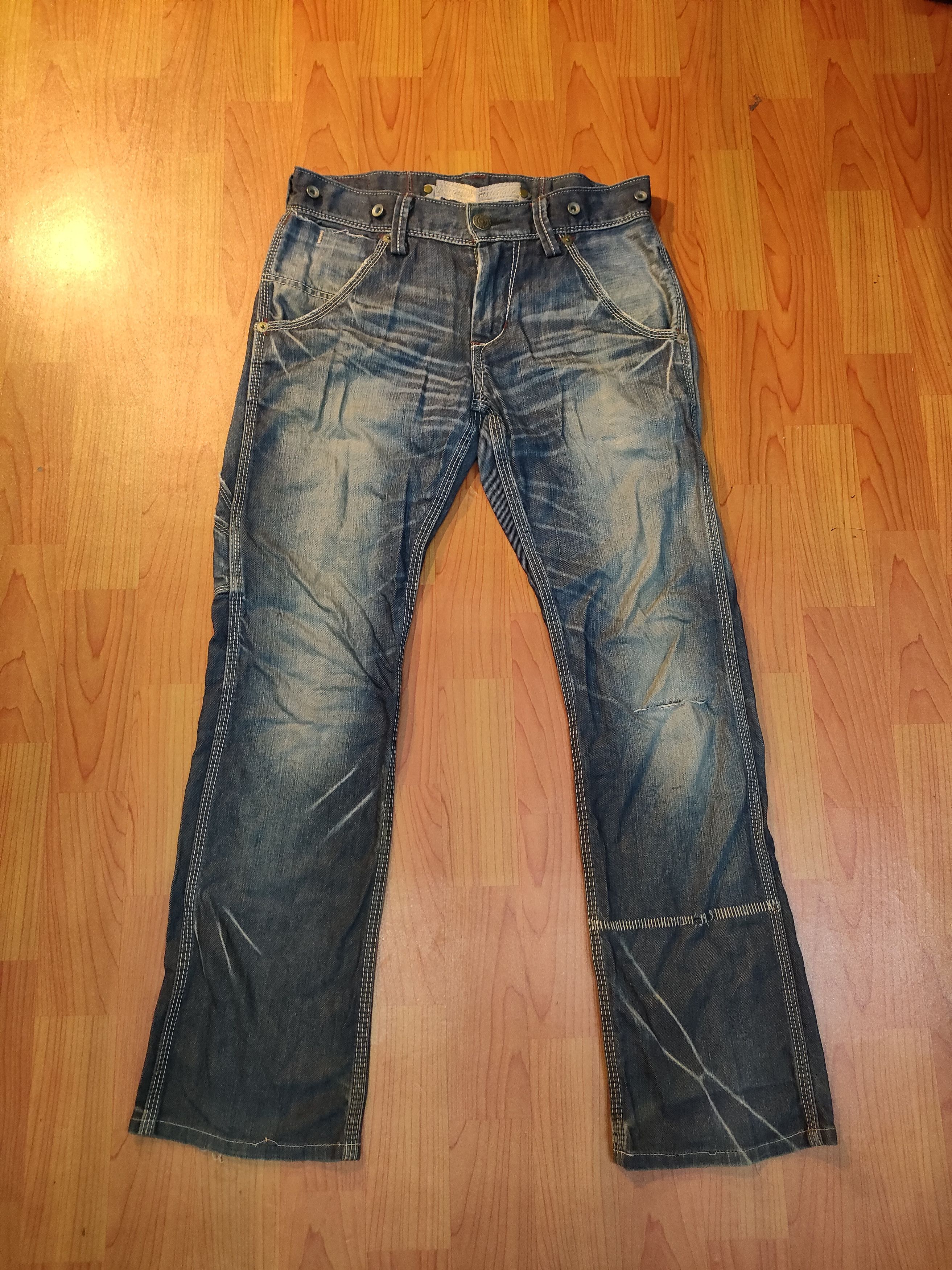 If Six Was Nine × Japanese Brand Flare🔥🔥Libero Carpanter Buckle Back Jeans Size US 30 / EU 46 - 1 Thumbnail