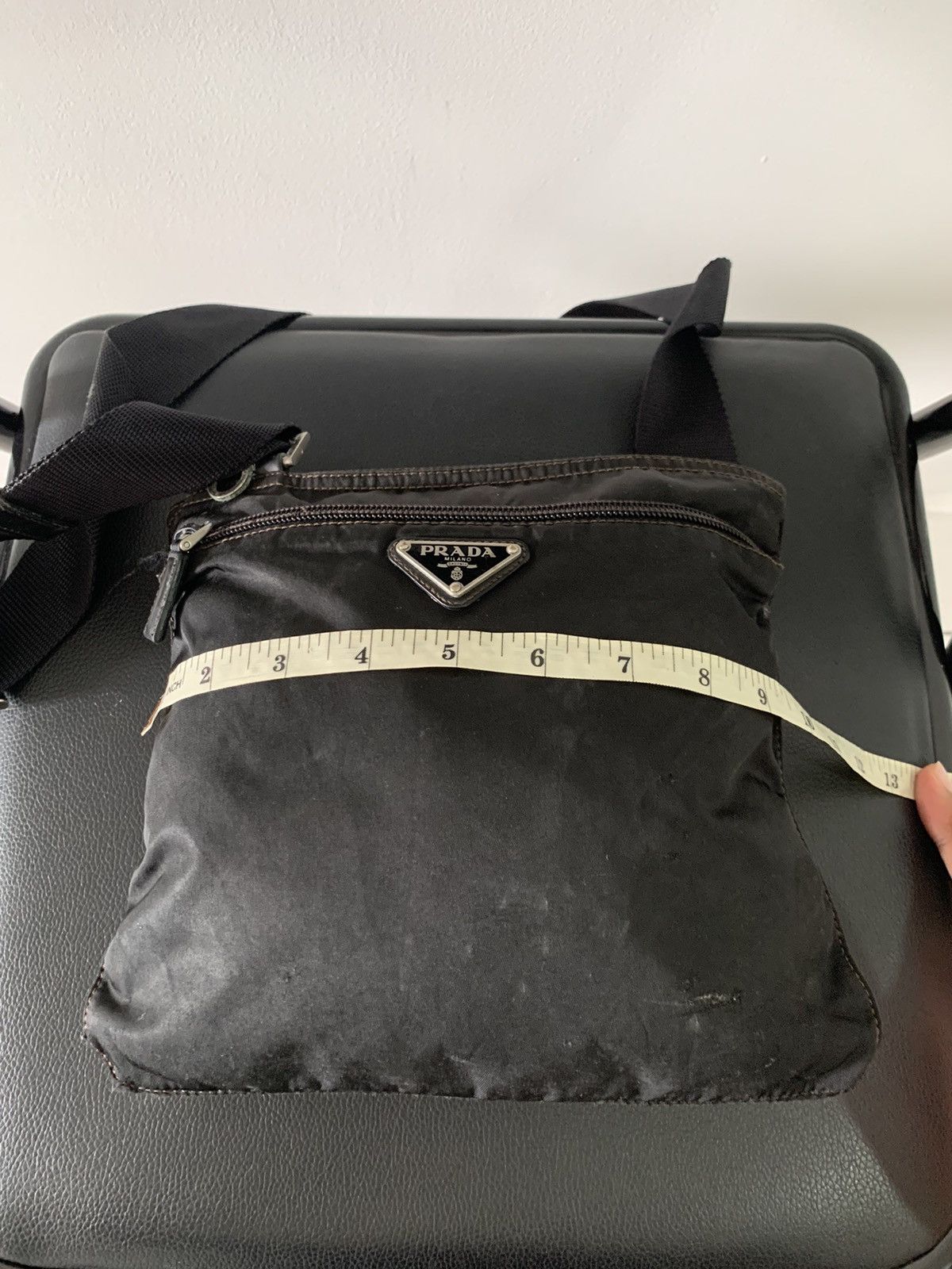 Prada Vintage Prada Black Sling Crossbody Medium Bag Size ONE SIZE - 14 Thumbnail