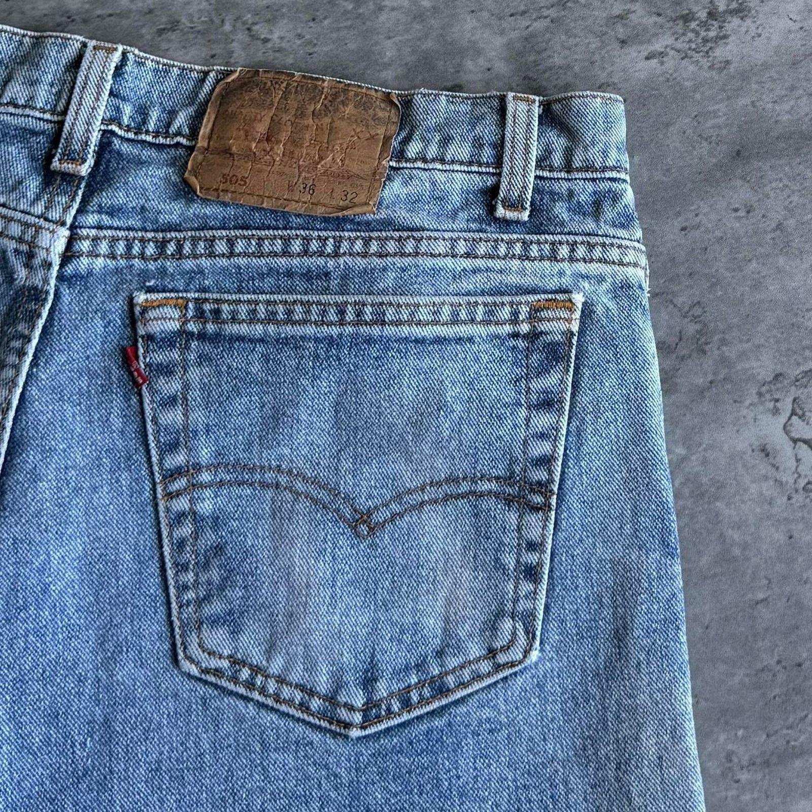 Levi's × Levi's Vintage Clothing × Vintage Vintage 90s Levi’s 505 Distressed Straight Leg Denim Jeans Size US 34 / EU 50 - 3 Thumbnail