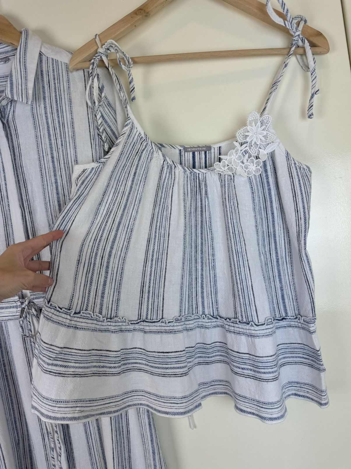 Hysteric Glamour Hemisphere linen cotton set long dress tank top camisole M-S Size M / US 6-8 / IT 42-44 - 14 Thumbnail
