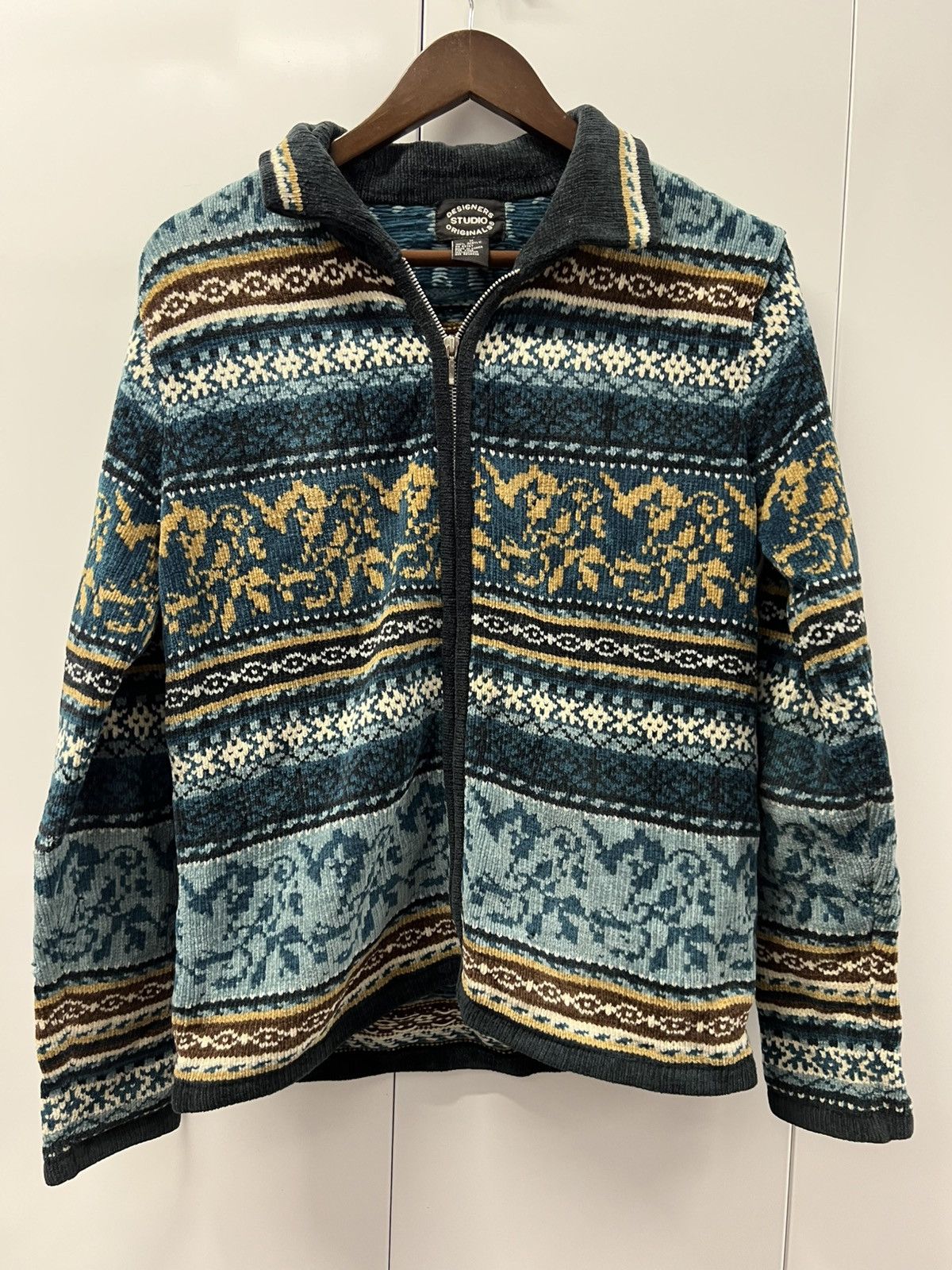 Vintage 90's 2000's Vintage Designer Studios Multi Pattern Sweater Size US M / EU 48-50 / 2 - 3 Thumbnail