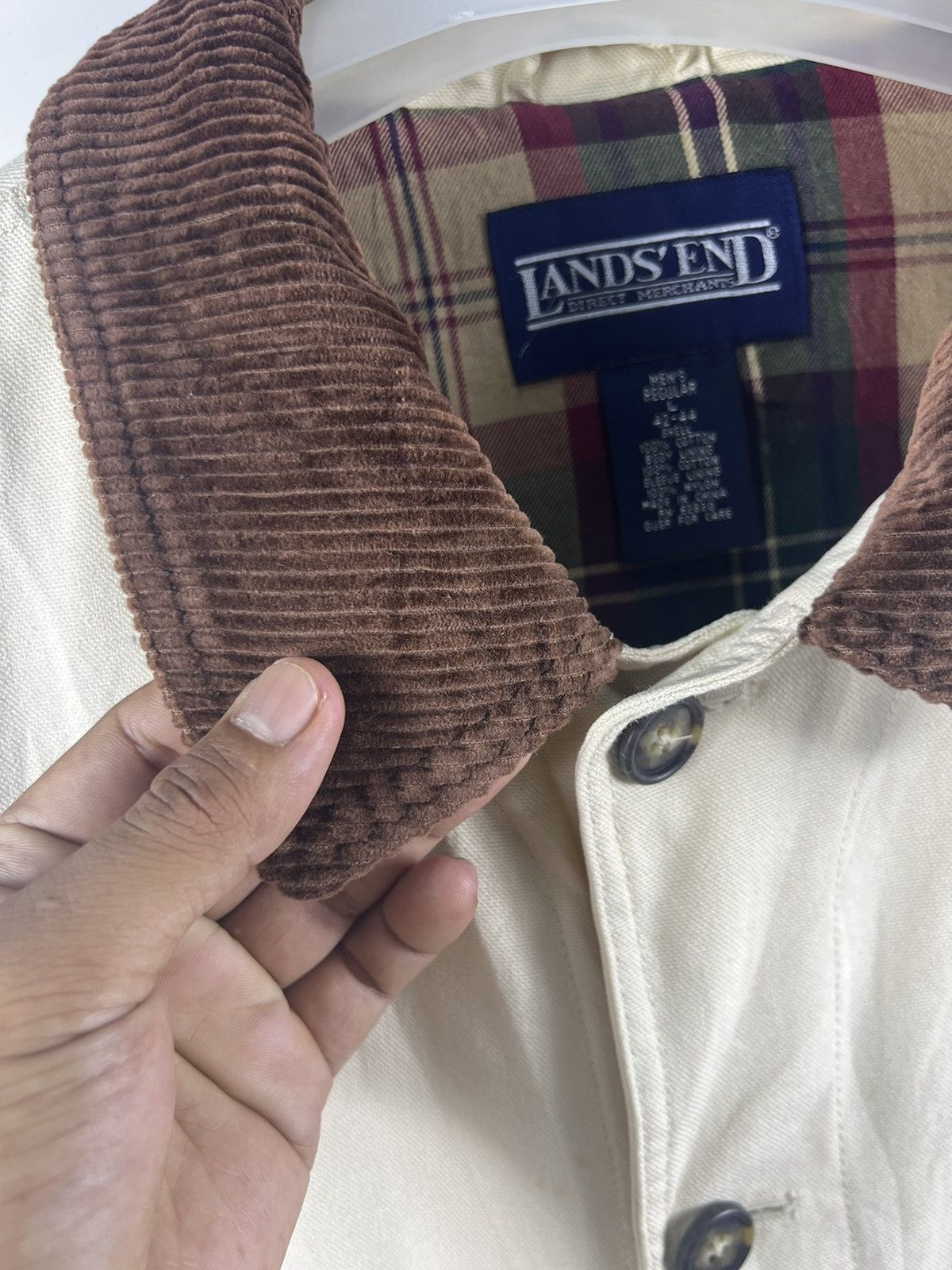 BARNS OUTFITTERS × Lands' End × Vintage 🔥 LAND'S END BARN COAT DUCK CANVAS DISTRESSED JACKET - L Size US L / EU 52-54 / 3 - 6 Thumbnail