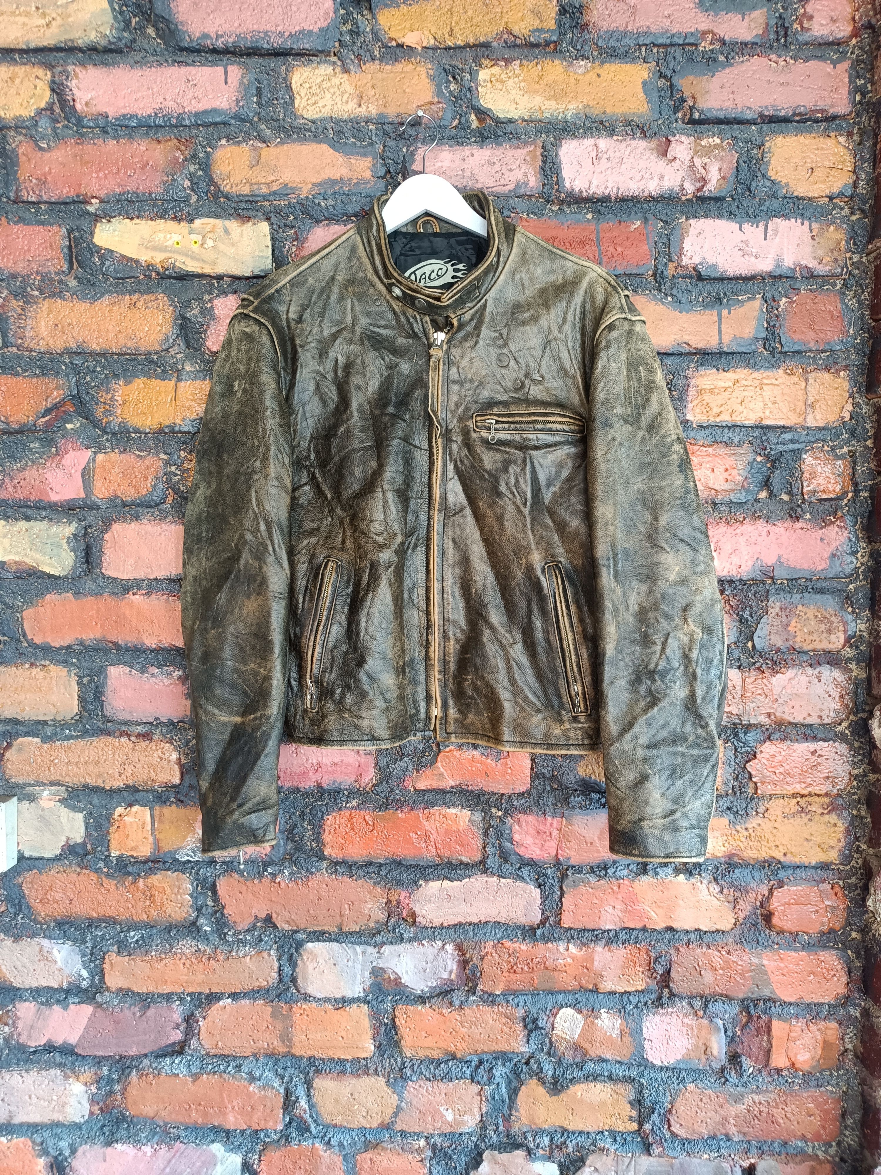 Vintage Leather Motorcycle Talon Zip Jacket