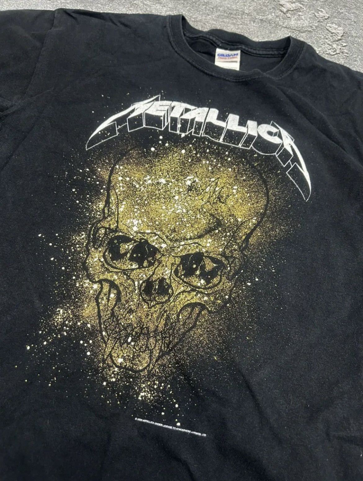 Band Tees × Metallica × Vintage Metallica Vintage Style Skull Graphic T-Shirt Size US M / EU 48-50 / 2 - 2 Thumbnail