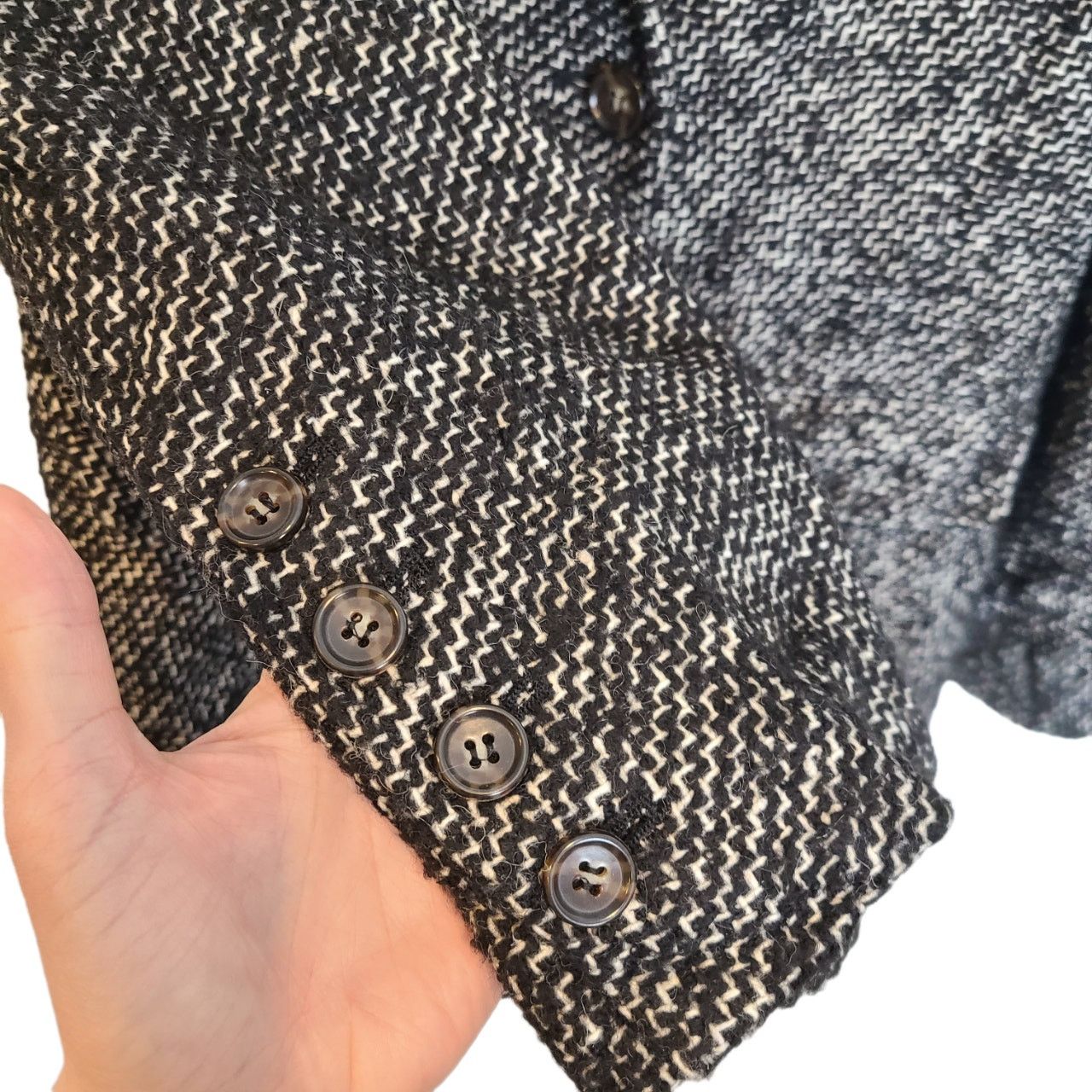 Robert Talbott Talbots Womens Wool Tweed Blazer Sz 14 Classic Dark Academia Size XL / US 12-14 / IT 48-50 - 3 Thumbnail