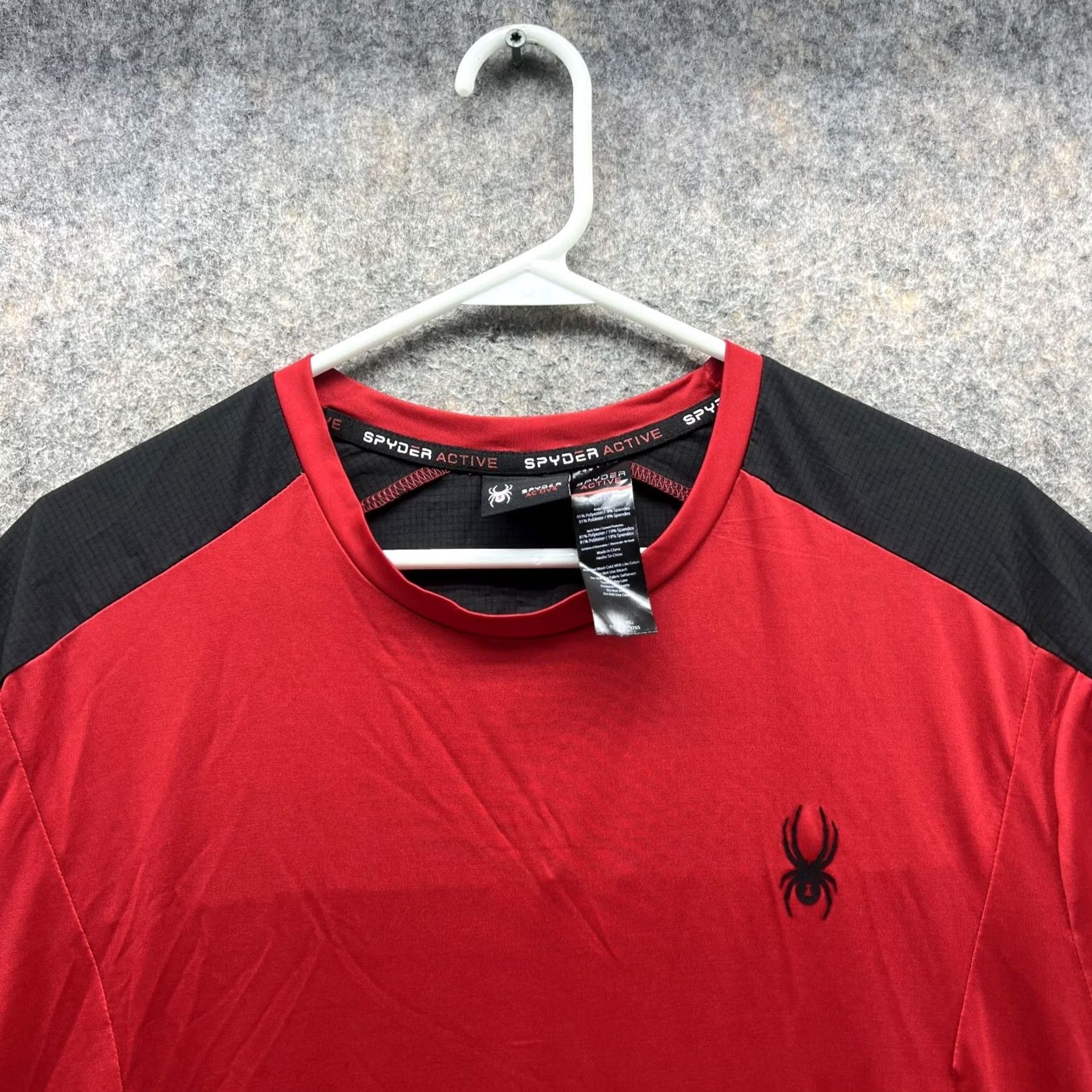 Spyder Spyder Shirt Men XL Red Athletic Tee Training Active Polyester Crew Neck Short Sleeve T-Shirt Size US XL / EU 56 / 4 - 2 Thumbnail