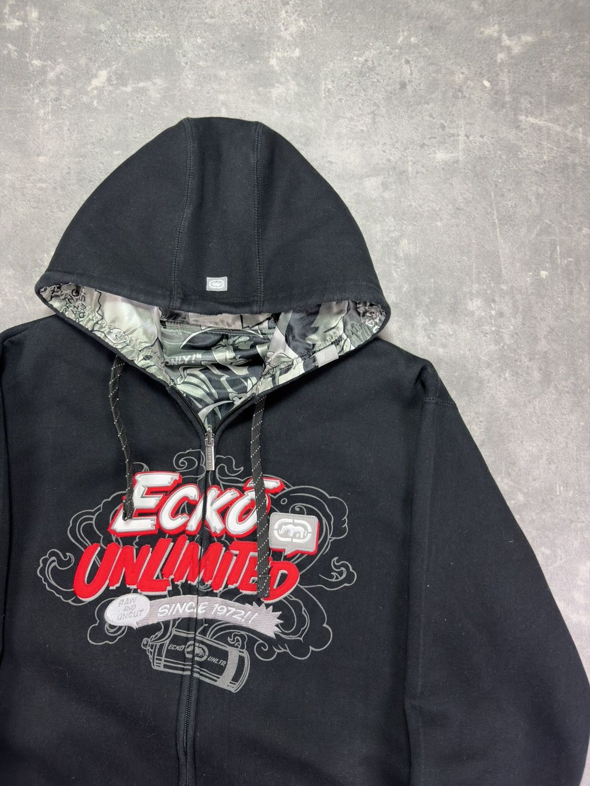 Ecko Unltd. 00s Ecko Unltd. Reversible AOP Printed Baggy Zip Hoodie XXL Size US XXL / EU 58 / 5 - 6 Thumbnail
