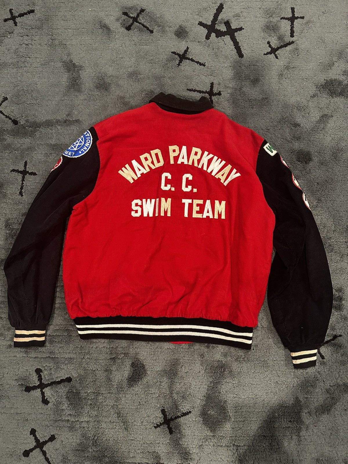Vintage Crazy Vintage 1960’s Patched Swim Team Varsity Jacket Size US L / EU 52-54 / 3 - 2 Thumbnail
