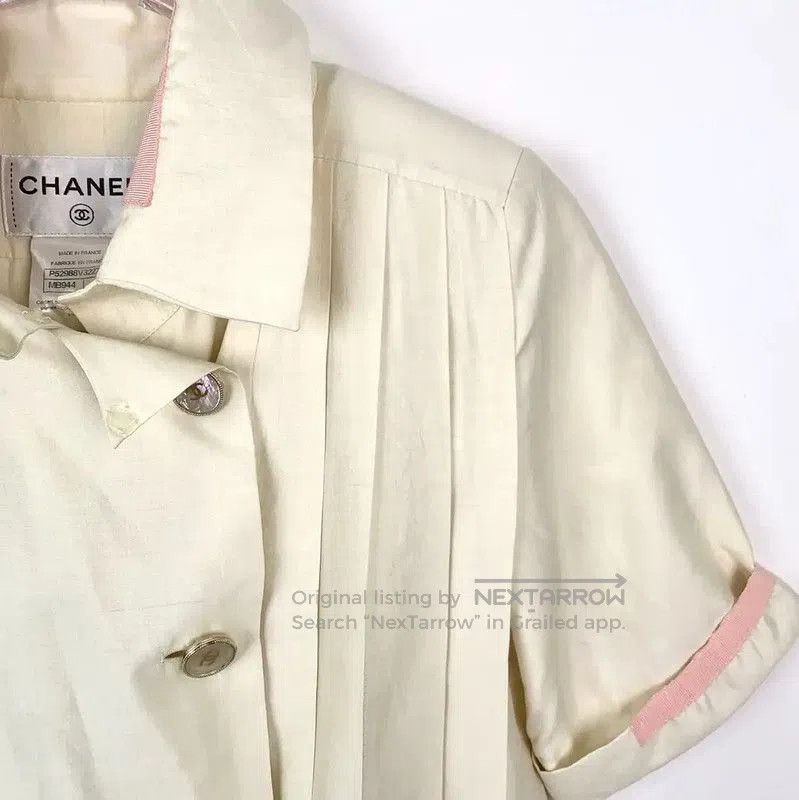Chanel Chanel Silk Short Dress in Off-White . Size S / US 4 / IT 40 - 2 Thumbnail