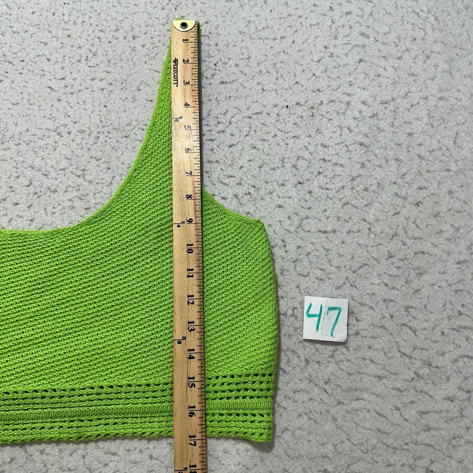 Forever 21 Forever 21 Medium Cropped Tank Top Knit Lime Green Cotton Size M / US 6-8 / IT 42-44 - 9 Thumbnail